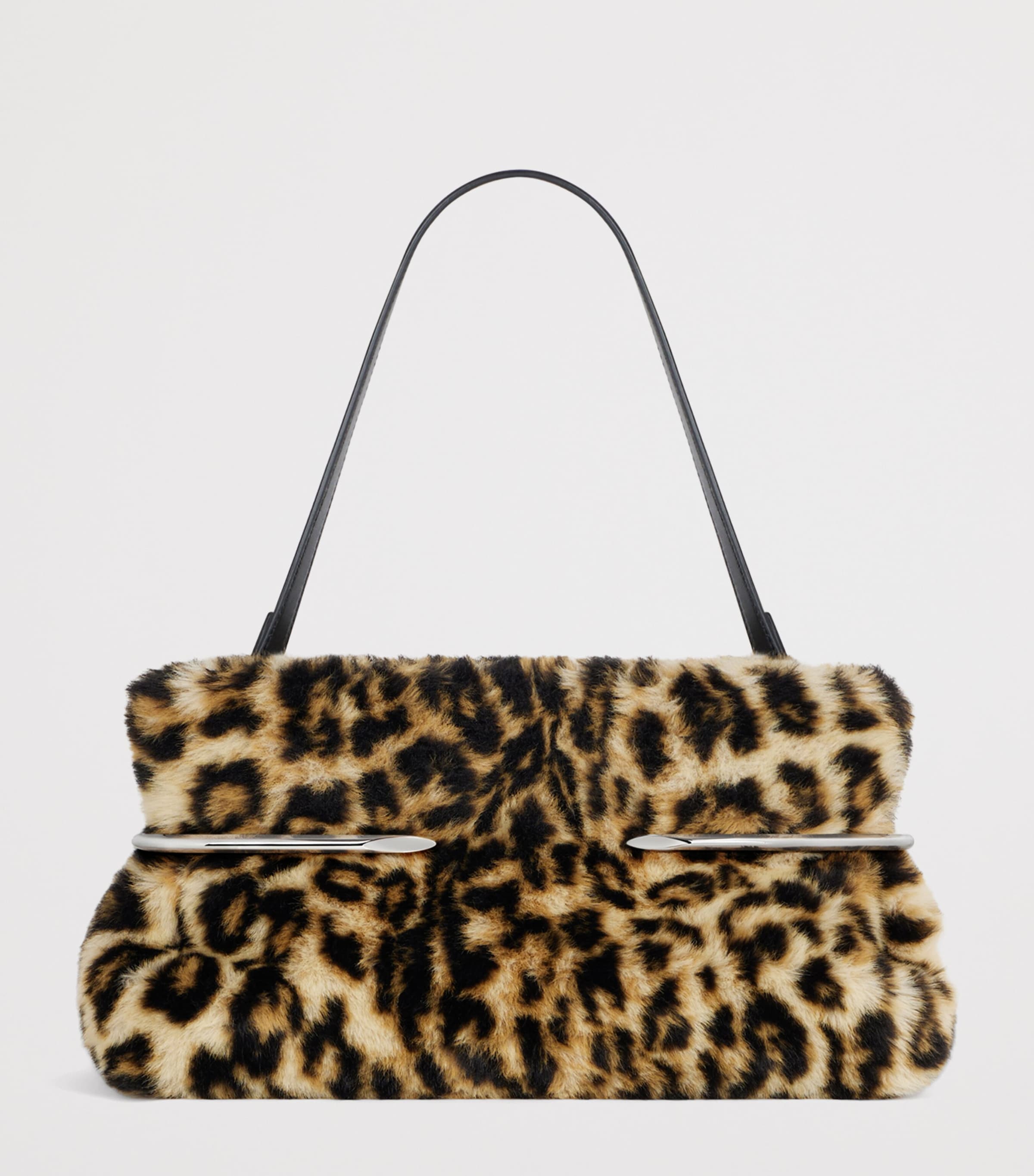 Givenchy Plush Leopard Pinch Clutch Image 3