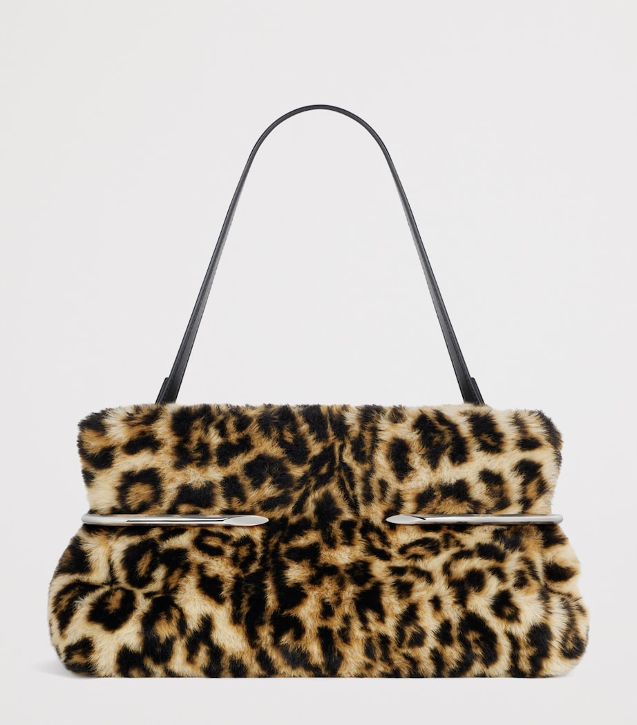 Givenchy Plush Leopard Pinch Clutch Image 3