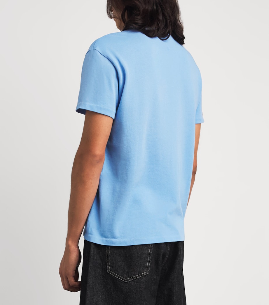 Polo Ralph Lauren Mens Cotton NY Yankees T-Shirt Blue Lagoon Image 5