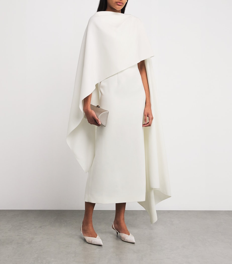 Silk Bridal Demetria Midi Dress IVORY Image 2