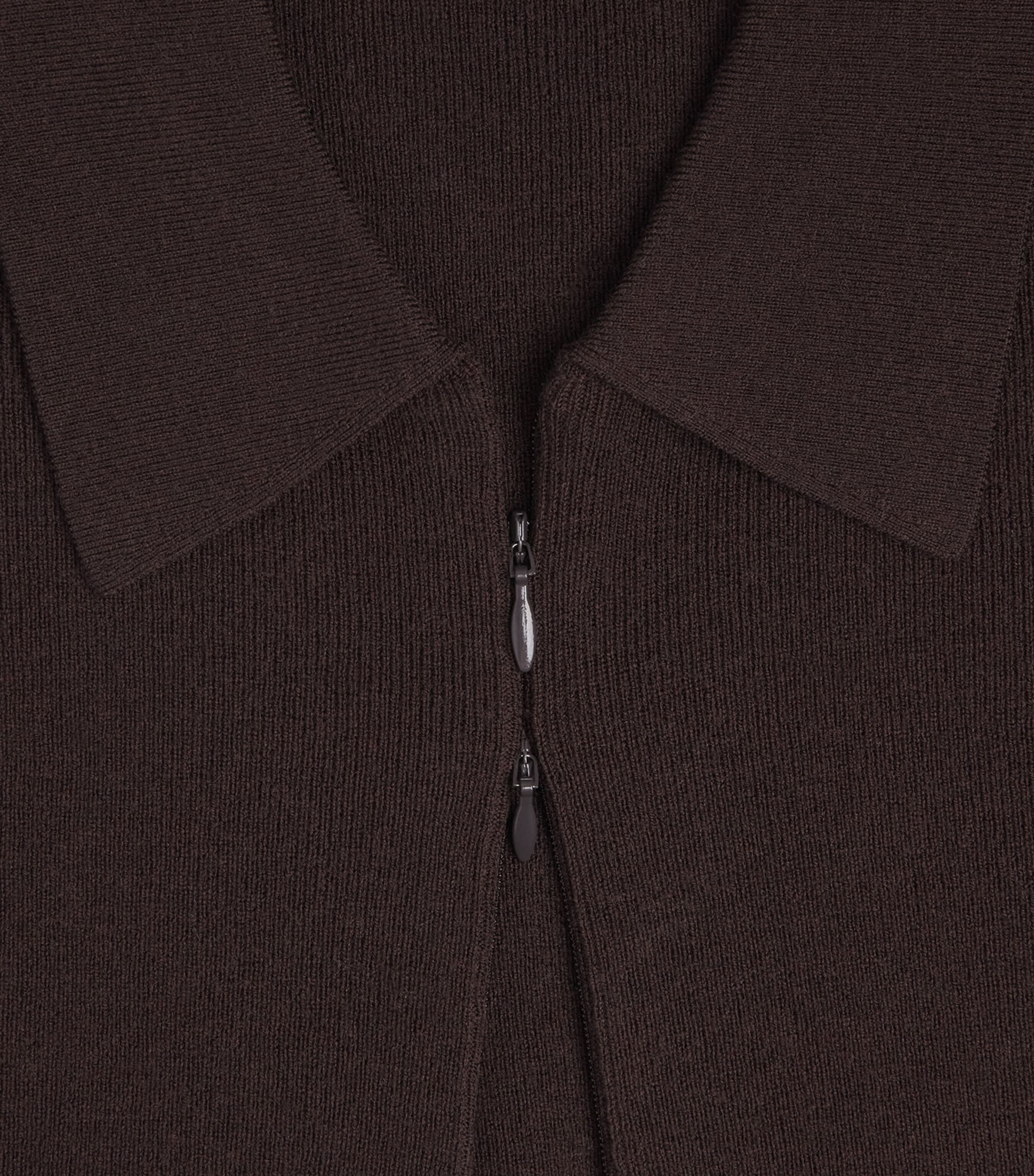 ME+EM Womens Wool-Blend Zip-Up T-Shirt Cocoa Brown Image 6