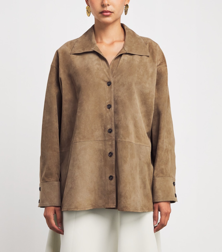 Suede Catarine Shirt OLIVE Image 3