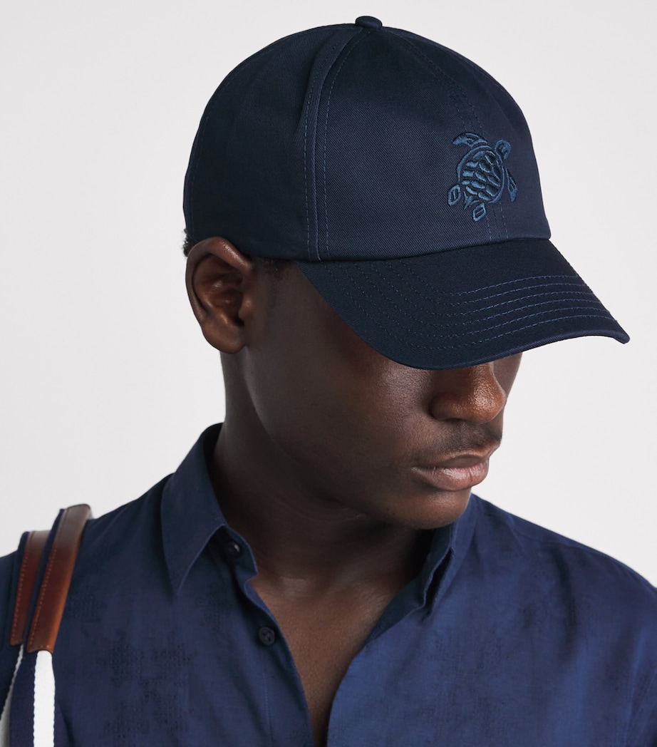 Vilebrequin Embroidered Turtle Baseball Cap Bleu Marine Image 2