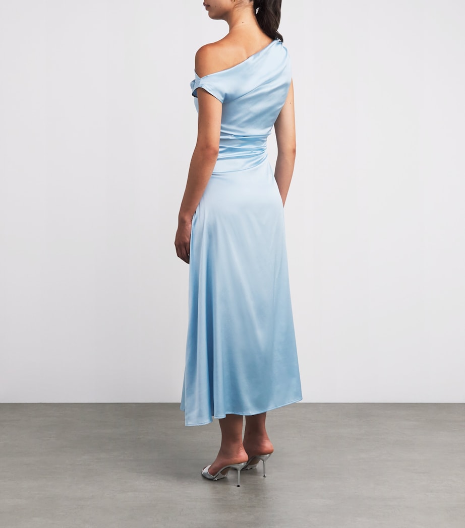Silk-Blend Phare Midi Dress CLOUD CLD Image 3
