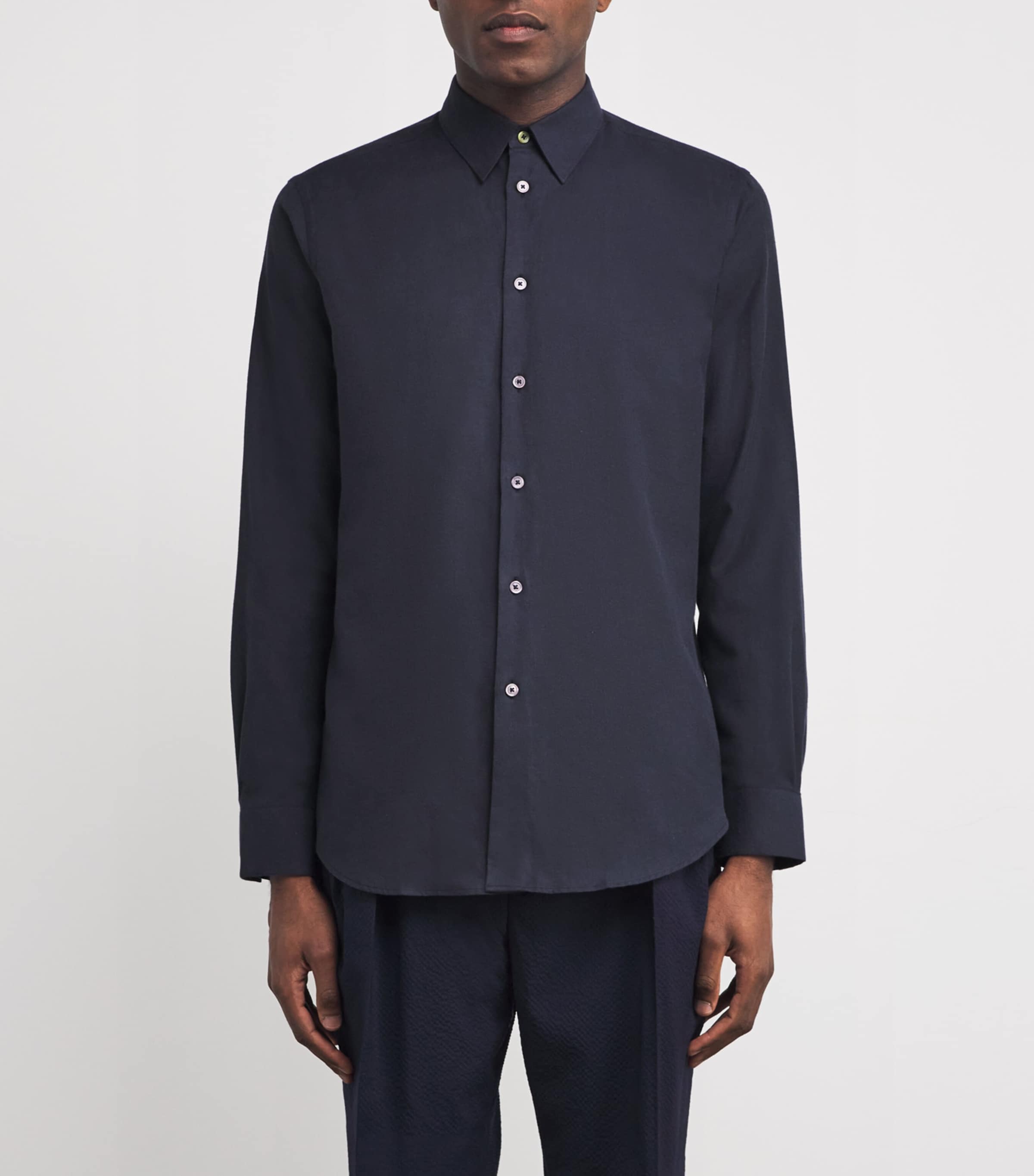 Brushed Cotton Shirt 76_SLATE Image 3