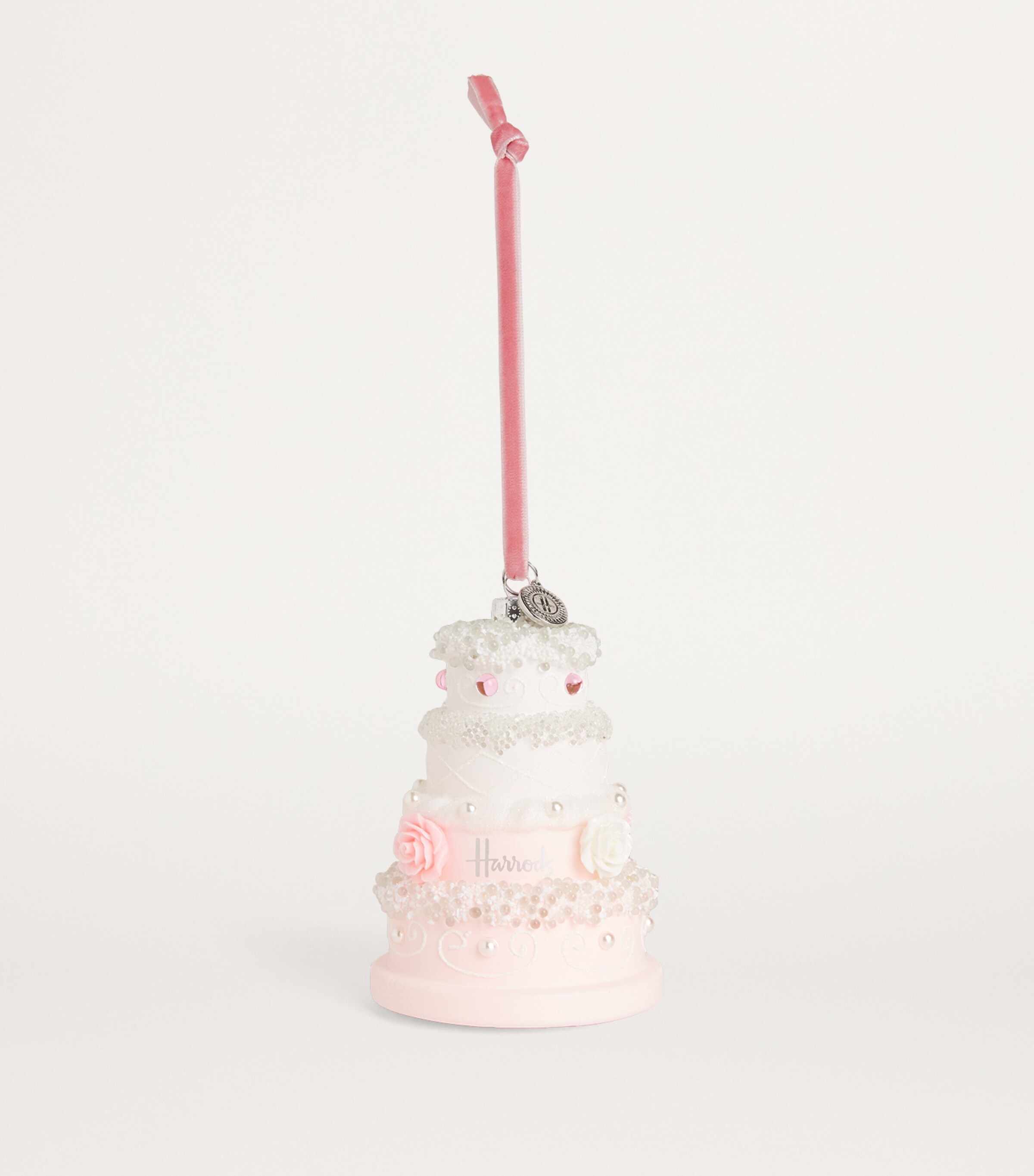 Harrods Glass Birthday Cake Tree Decoration Image 2