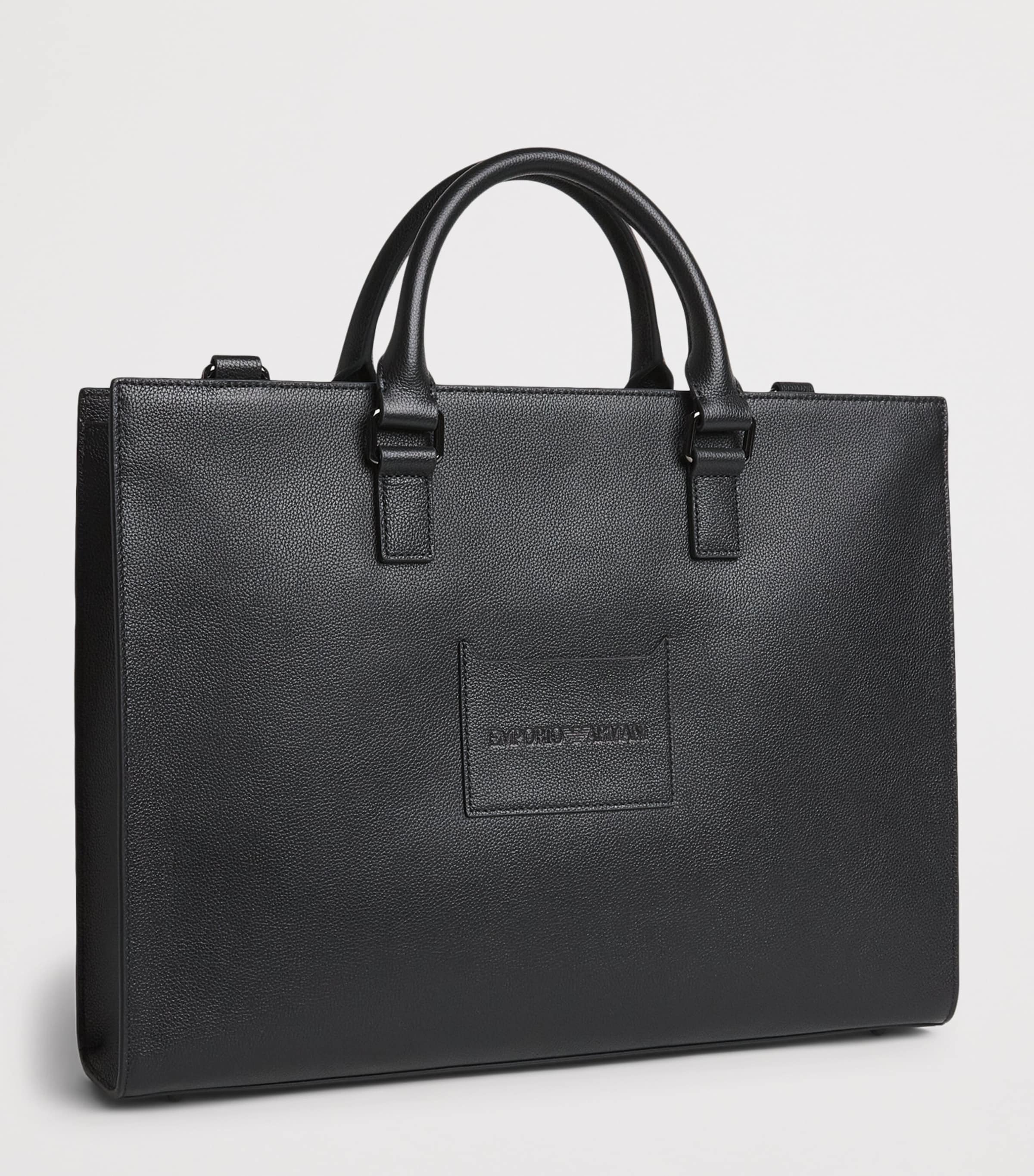 Emporio Armani Leather Logo Briefcase Image 3