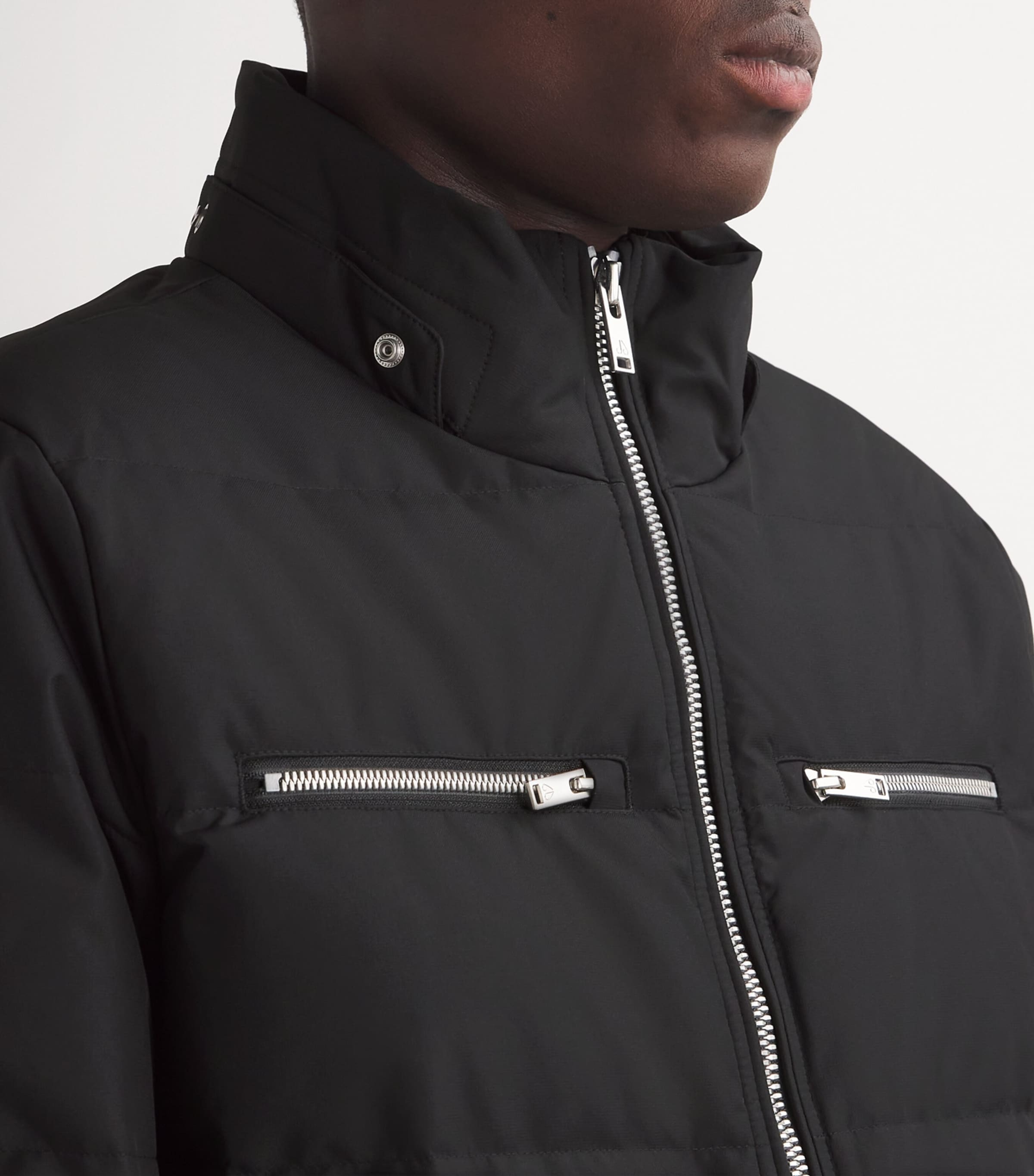 Down Cloud Bomber Puffer Jacket 305 - BLACK Image 7