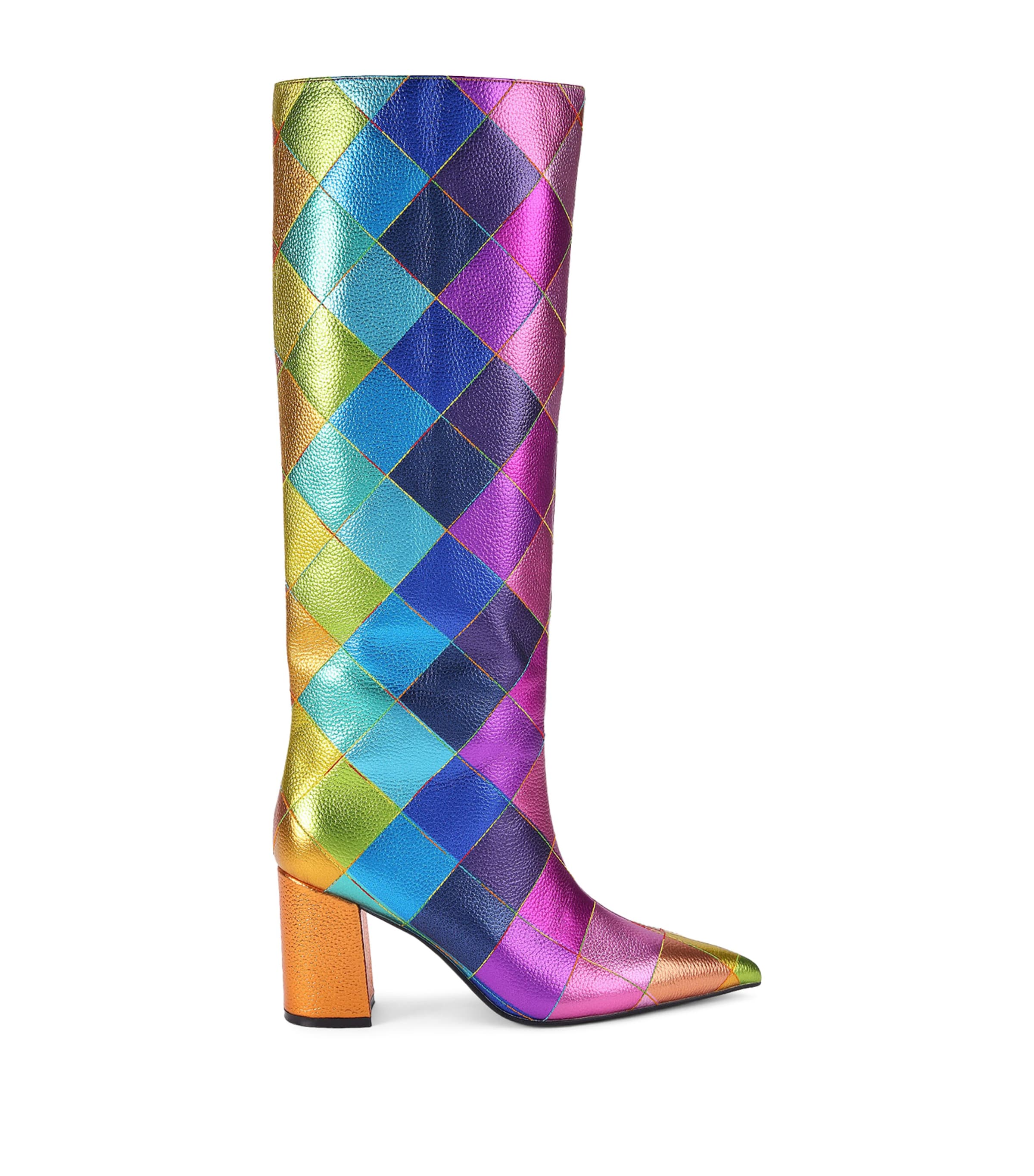 Kurt Geiger Metallic Regent Knee-high Boots In Multi