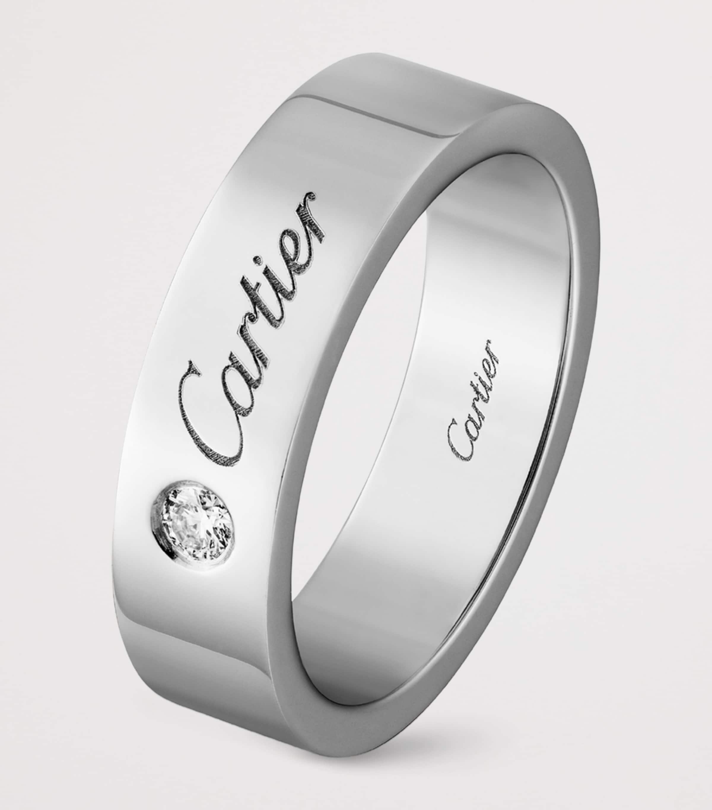 Cartier Platinum and Diamond C de Cartier Wedding Band (5mm) Platinum Image 6