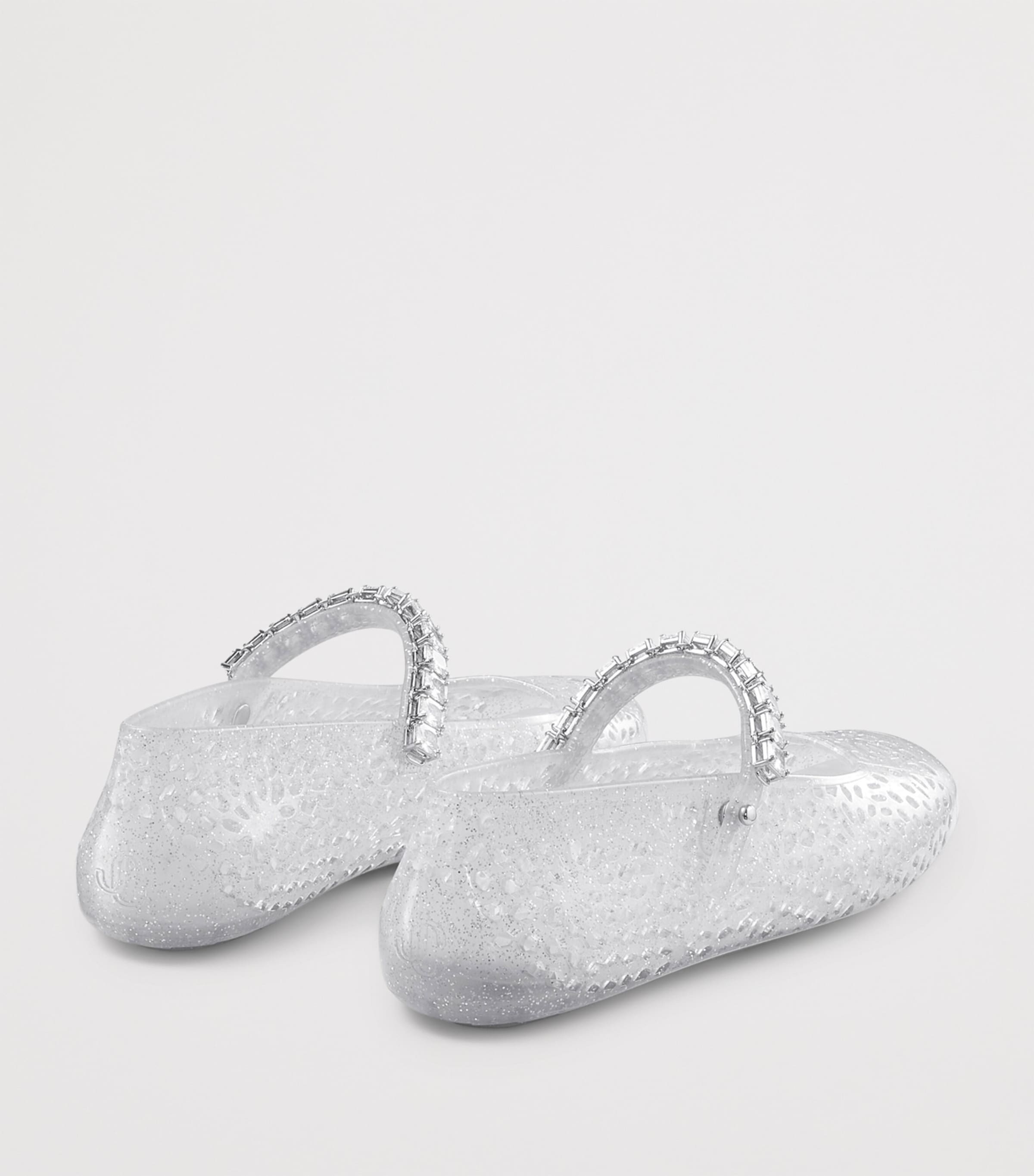 Jimmy Choo The Jelly Ballet Flats Clear/silver Mix/cry Image 4