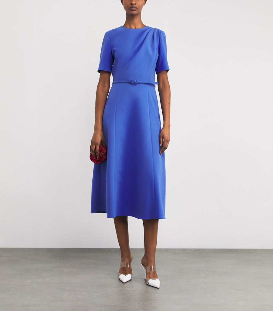 Draped Belted Midi Dress 474 BLUEBELL Image 2