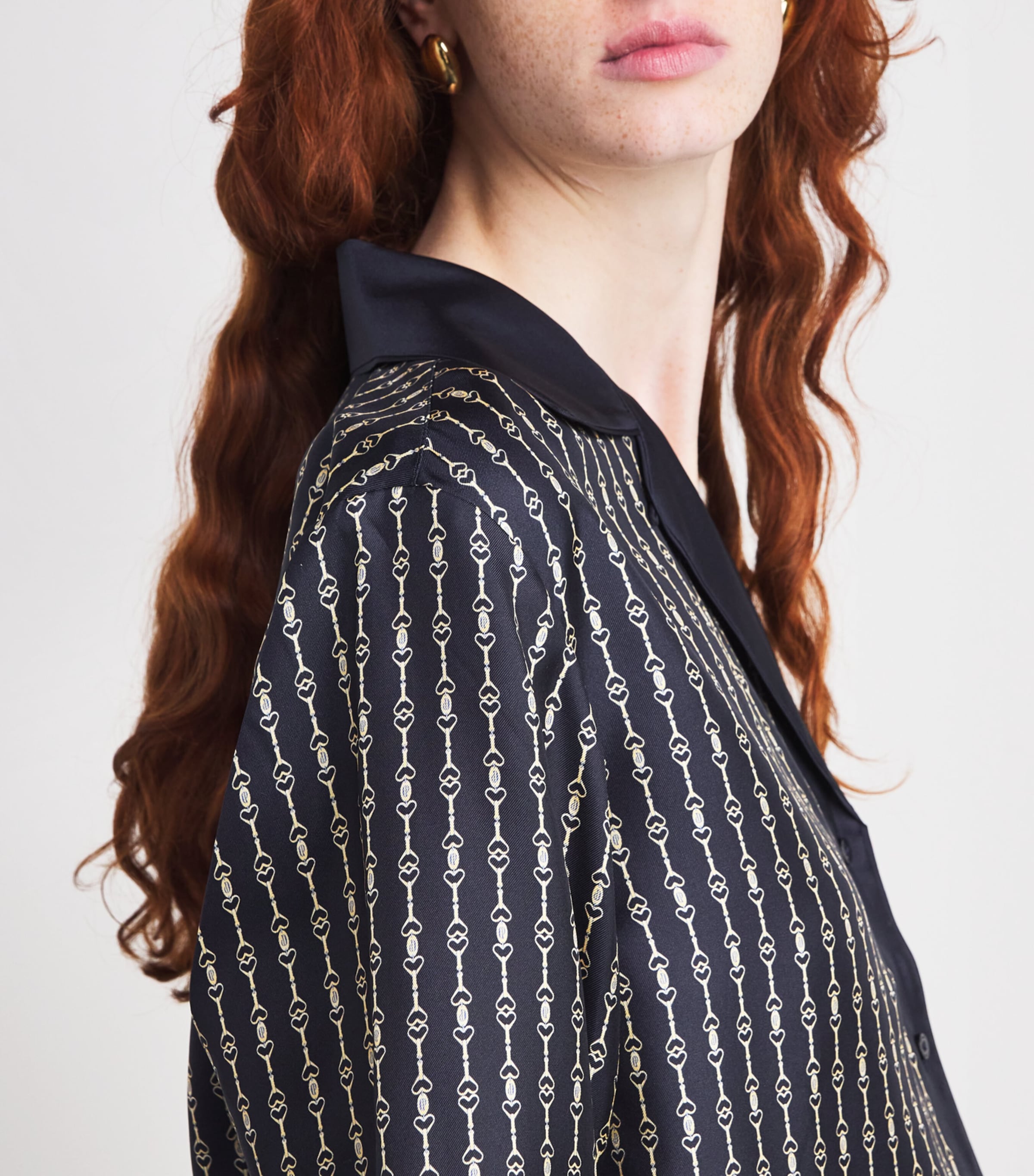 Silk Printed Colina Shirt DARK PRINT Image 6