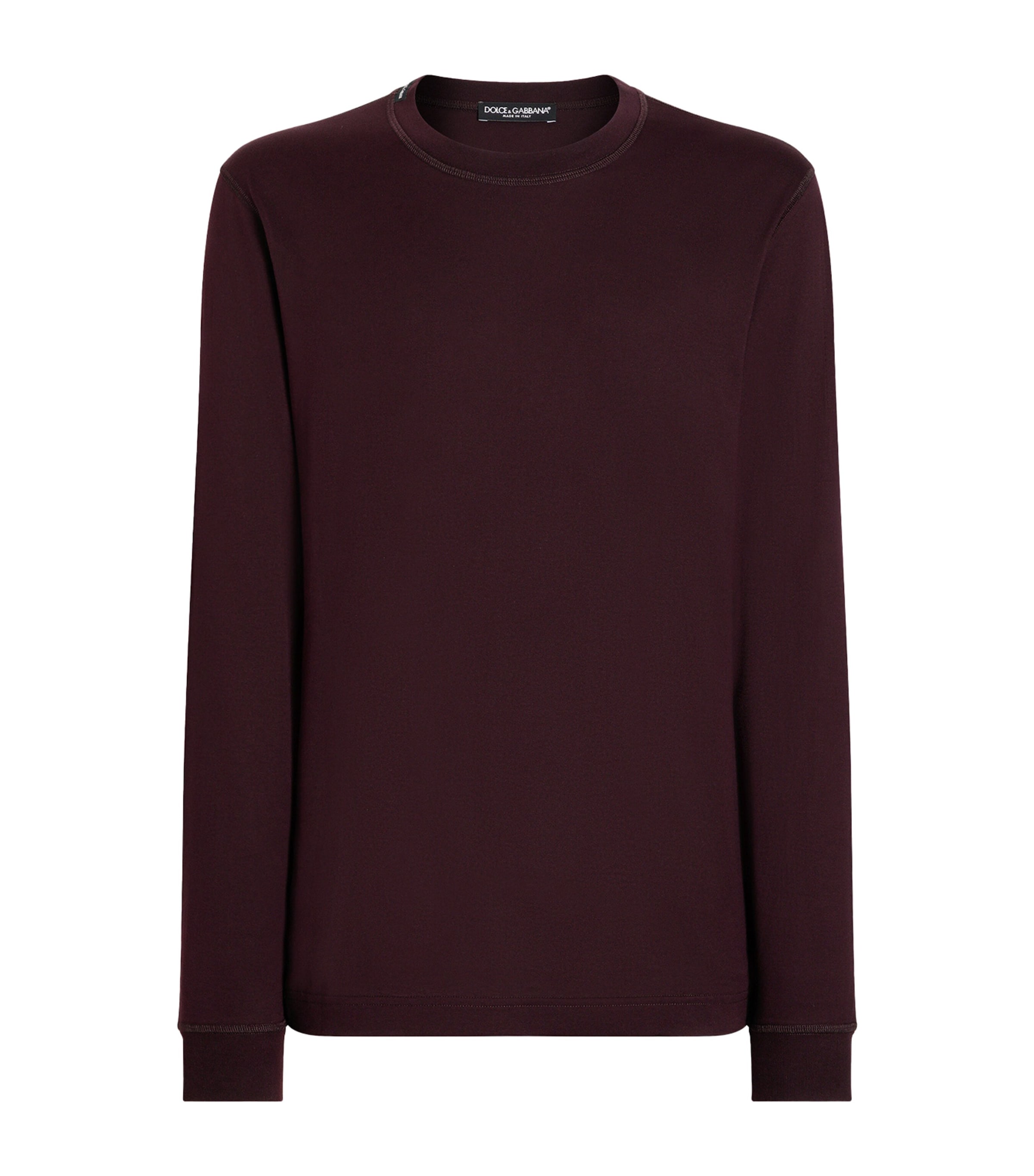 Dolce&Gabbana Mens Cotton Long-Sleeve T-Shirt Indigo Image 1