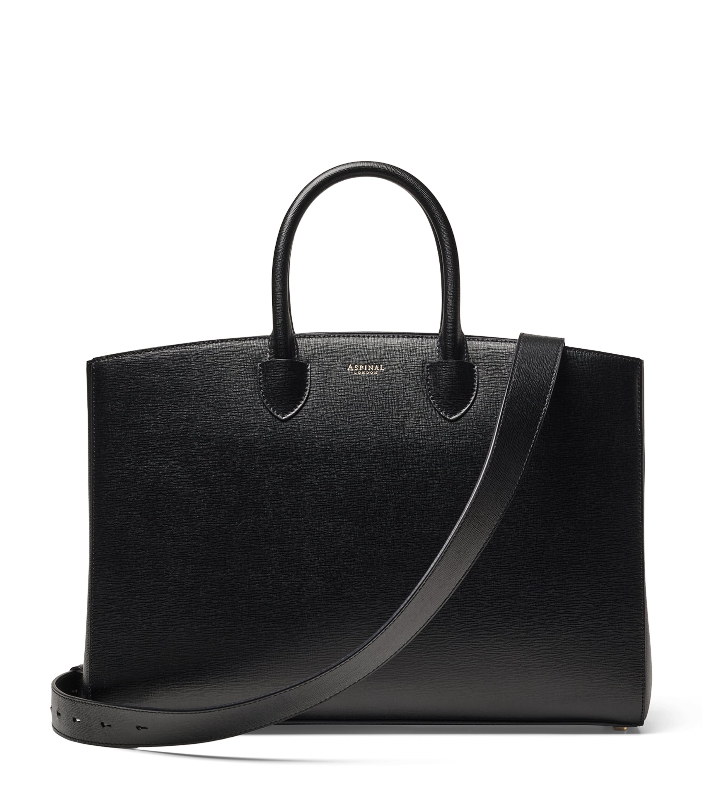 Leather Madison Tote Bag BLACK Image 1