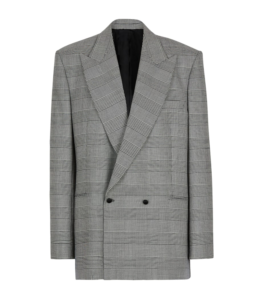 Wool-Blend Prince of Wales Blazer EAB NOIR/BLANC Image 1