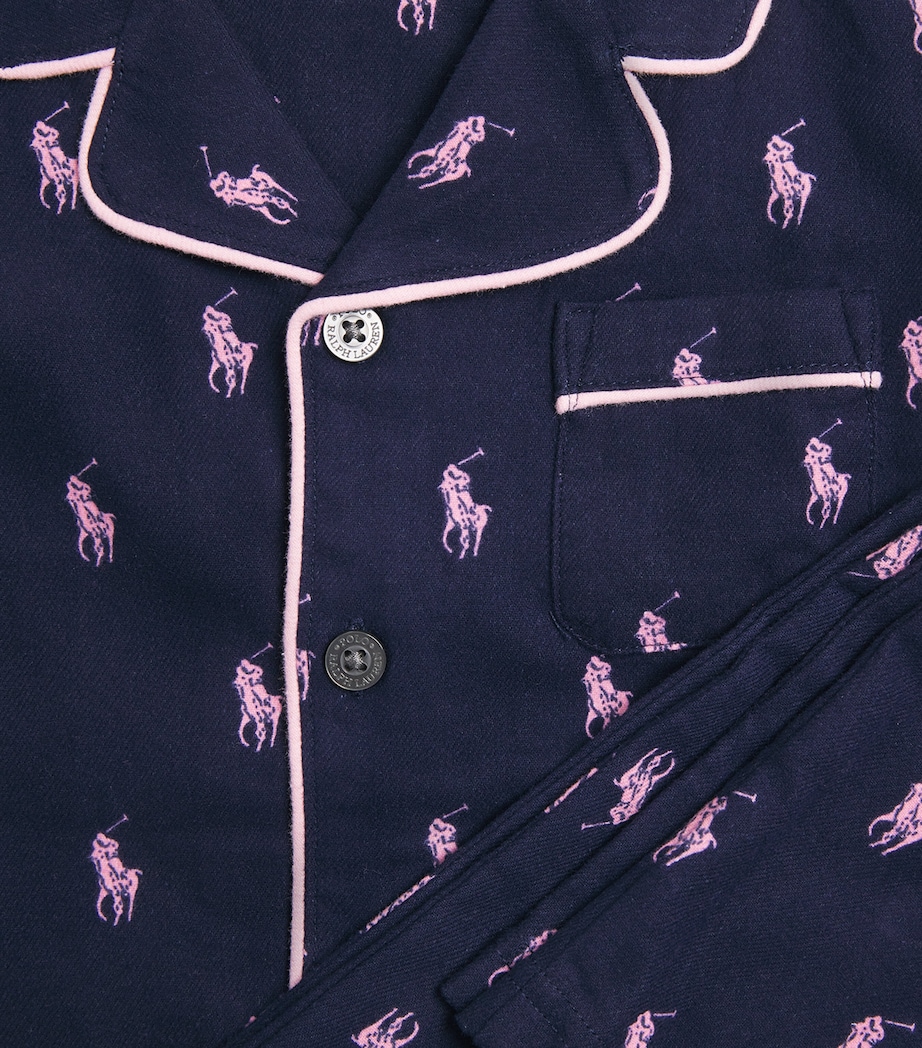 Cotton Polo Pony Pyjama Set (4-7 Years) NEWPORT NAVY Image 4