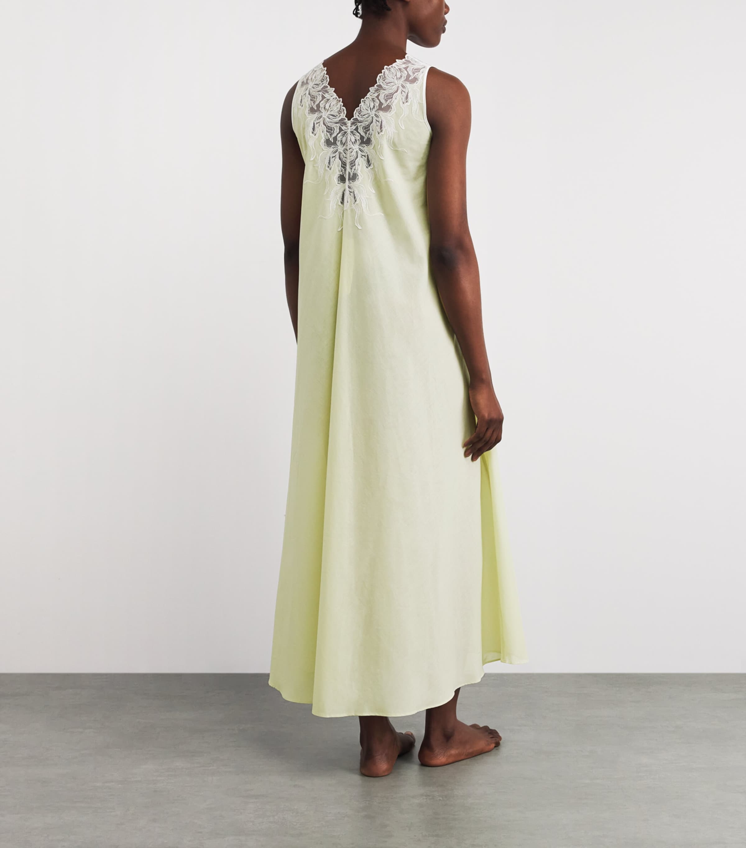 Bocan Womens Cotton Clariss Nightdress Light Green Image 4