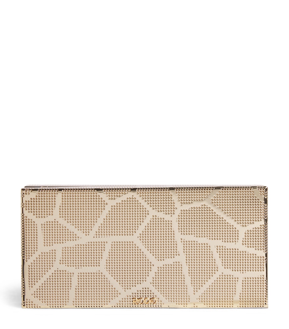 Rodo Mosaic Rectangle Clutch Bag Antiq Gold Image 1