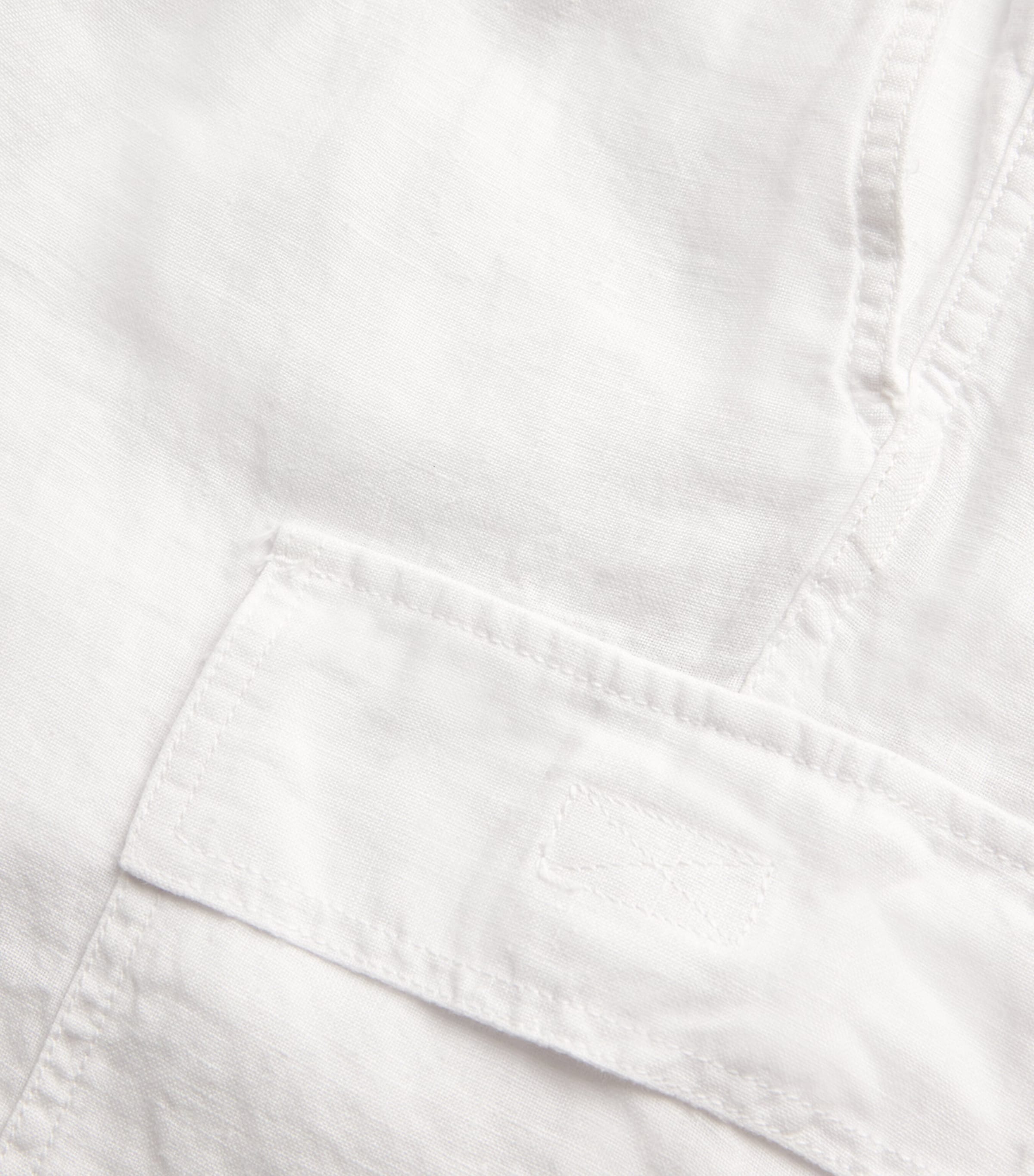 Linen Cargo-Pockets Baie Shorts 010 WHITE Image 5