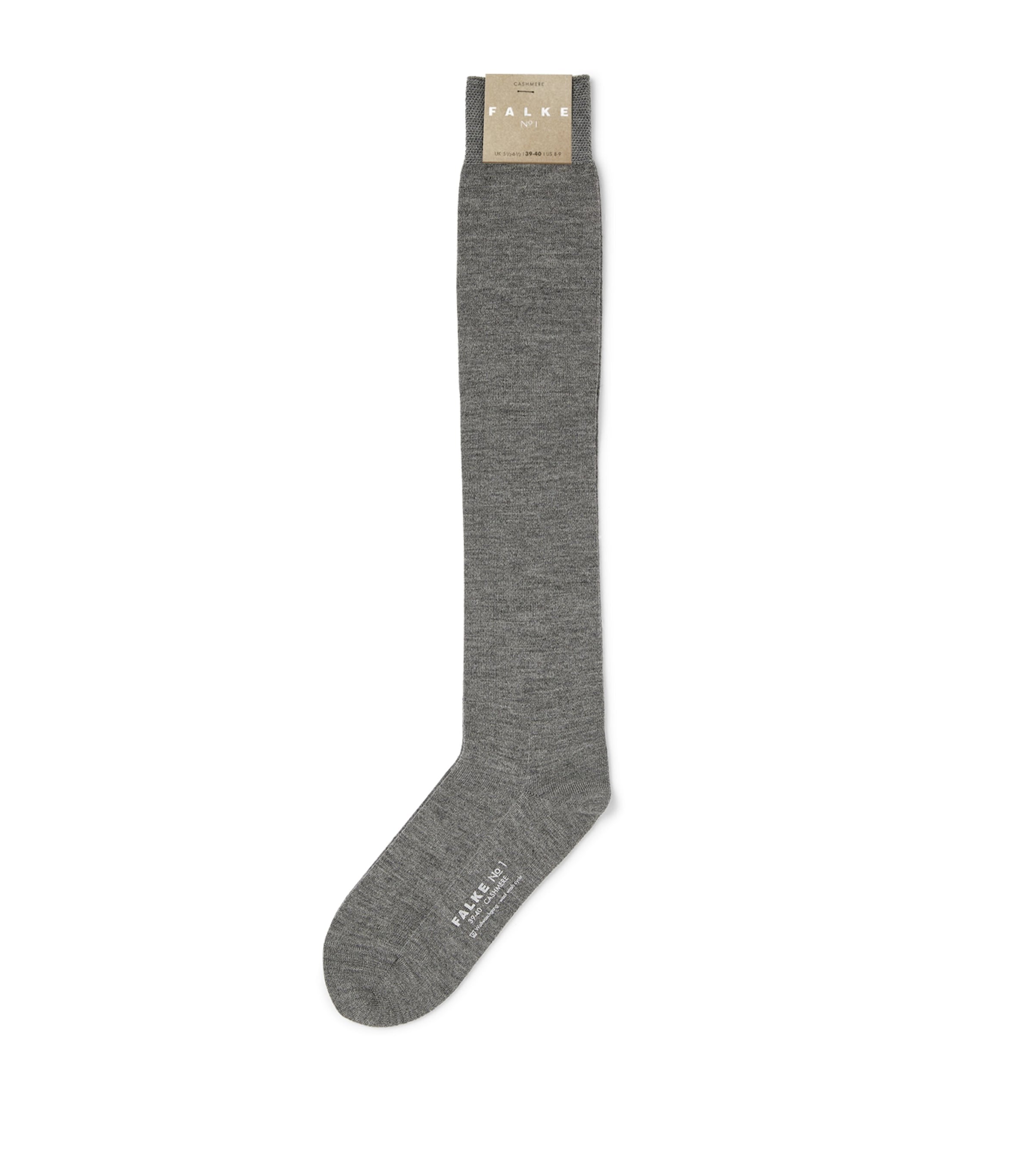 Shop Falke Cashmere-rich No. 1 Knee-high Socks In Grey