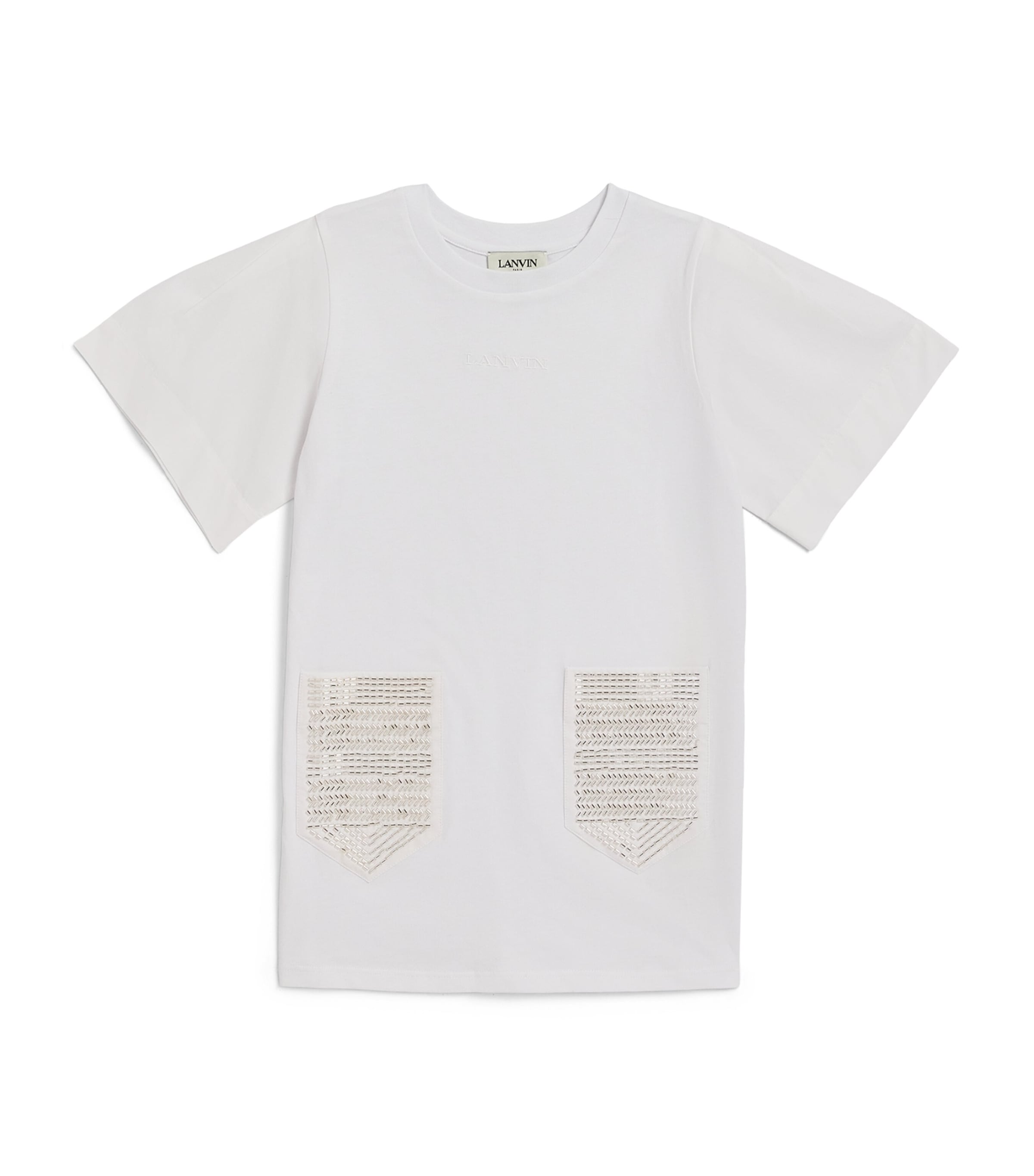 LANVIN ENFANT COTTON SHORT-SLEEVE DRESS