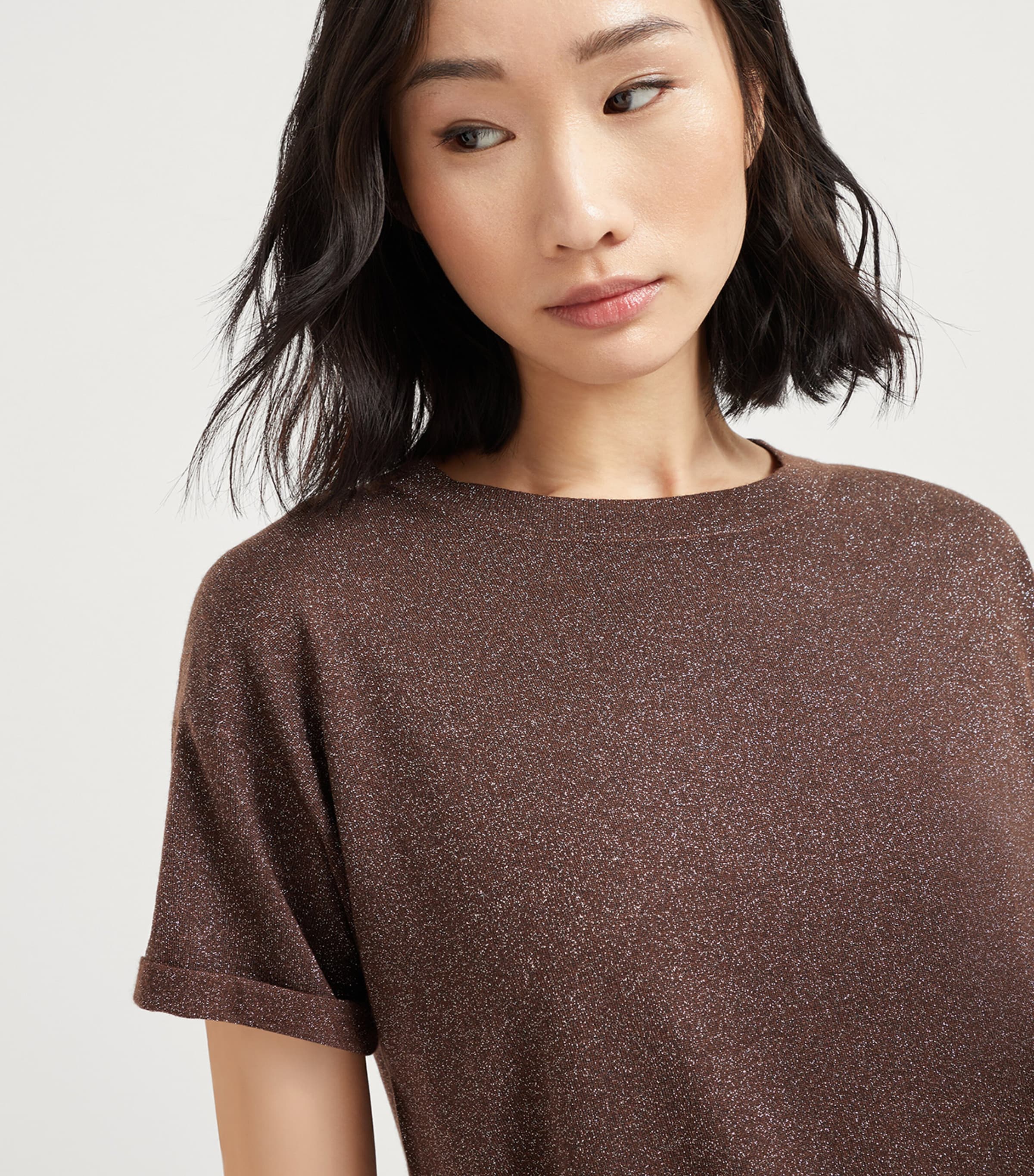Brunello Cucinelli Womens Cashmere-Blend Knit T-Shirt Image 6
