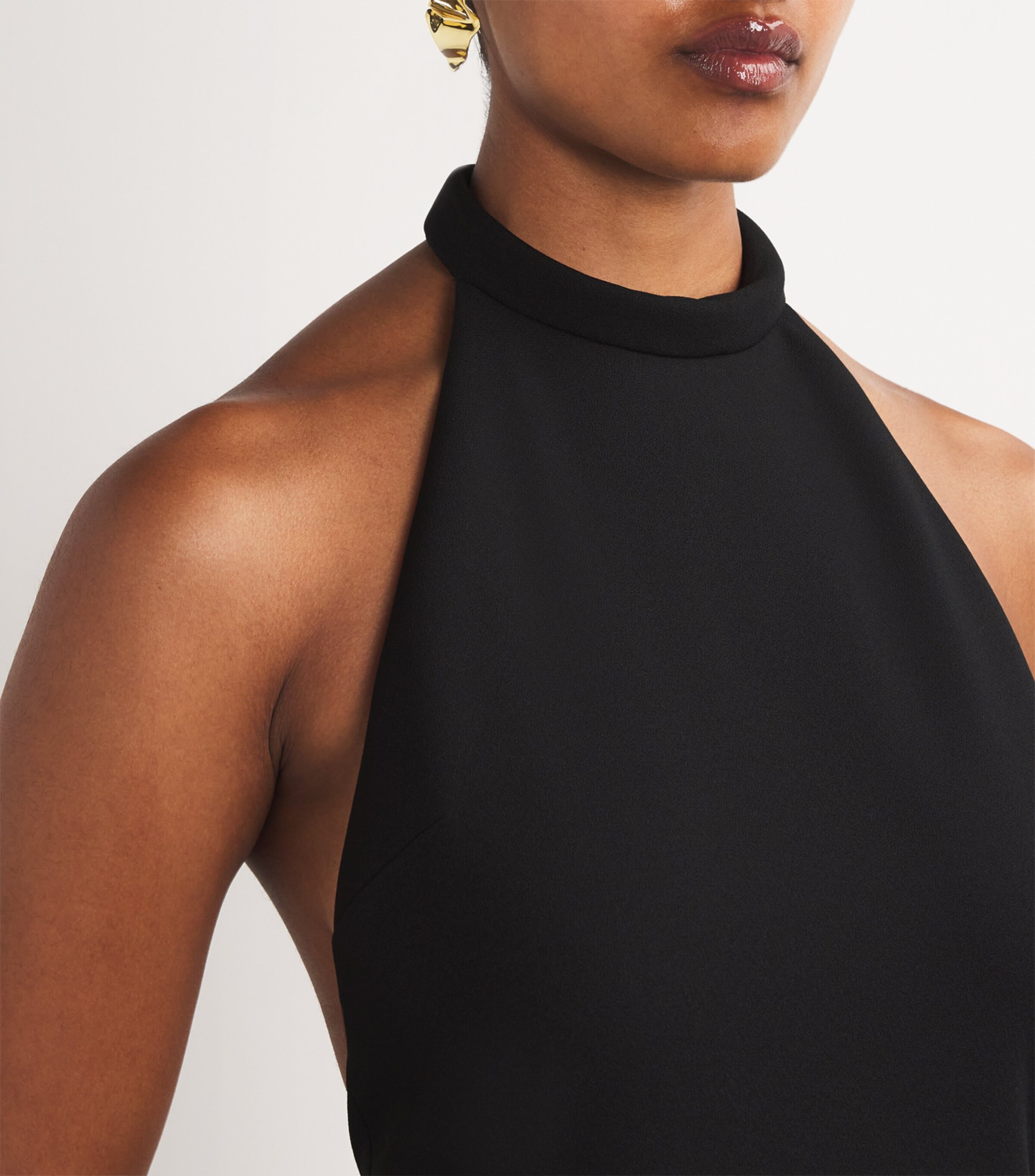 Halterneck Marmo Jumpsuit 999 NERO Image 4