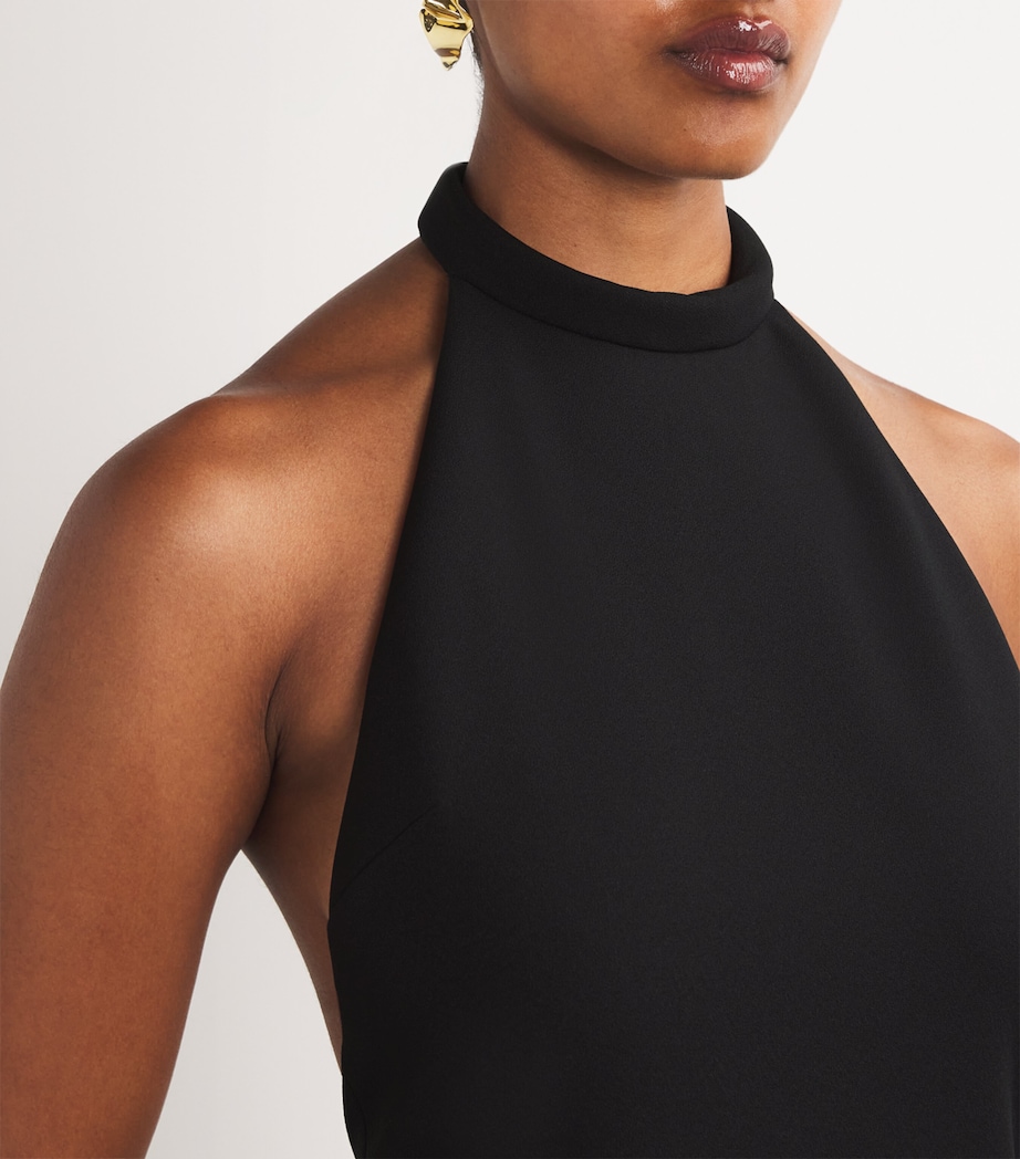 Halterneck Marmo Jumpsuit 999 NERO Image 4