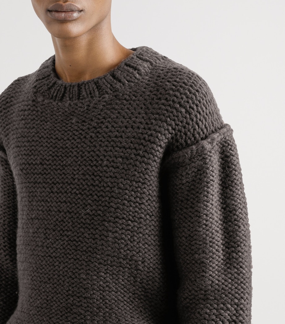 Virgin-Wool Cashmere Sweater M0682 EBONY Image 5