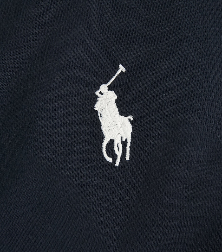Polo Ralph Lauren Mens Cotton-Blend Jersey Bath Robe Collection Navy Image 6