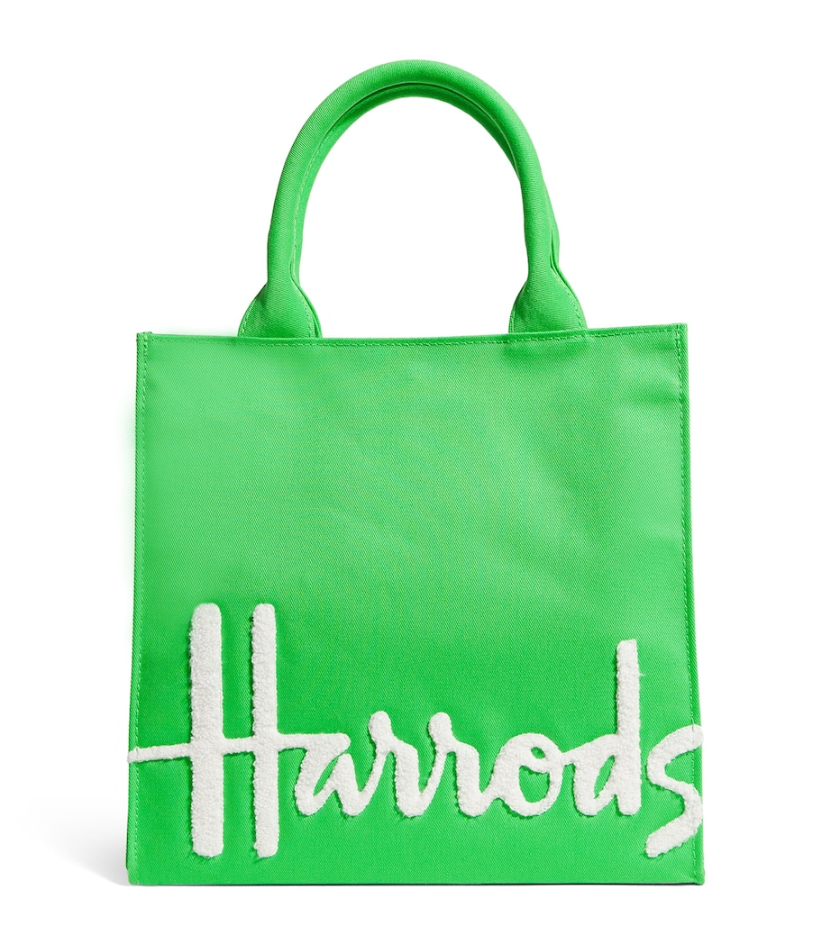 Small Cotton Logo Tote Bag BRIGHT GREEN Image 1