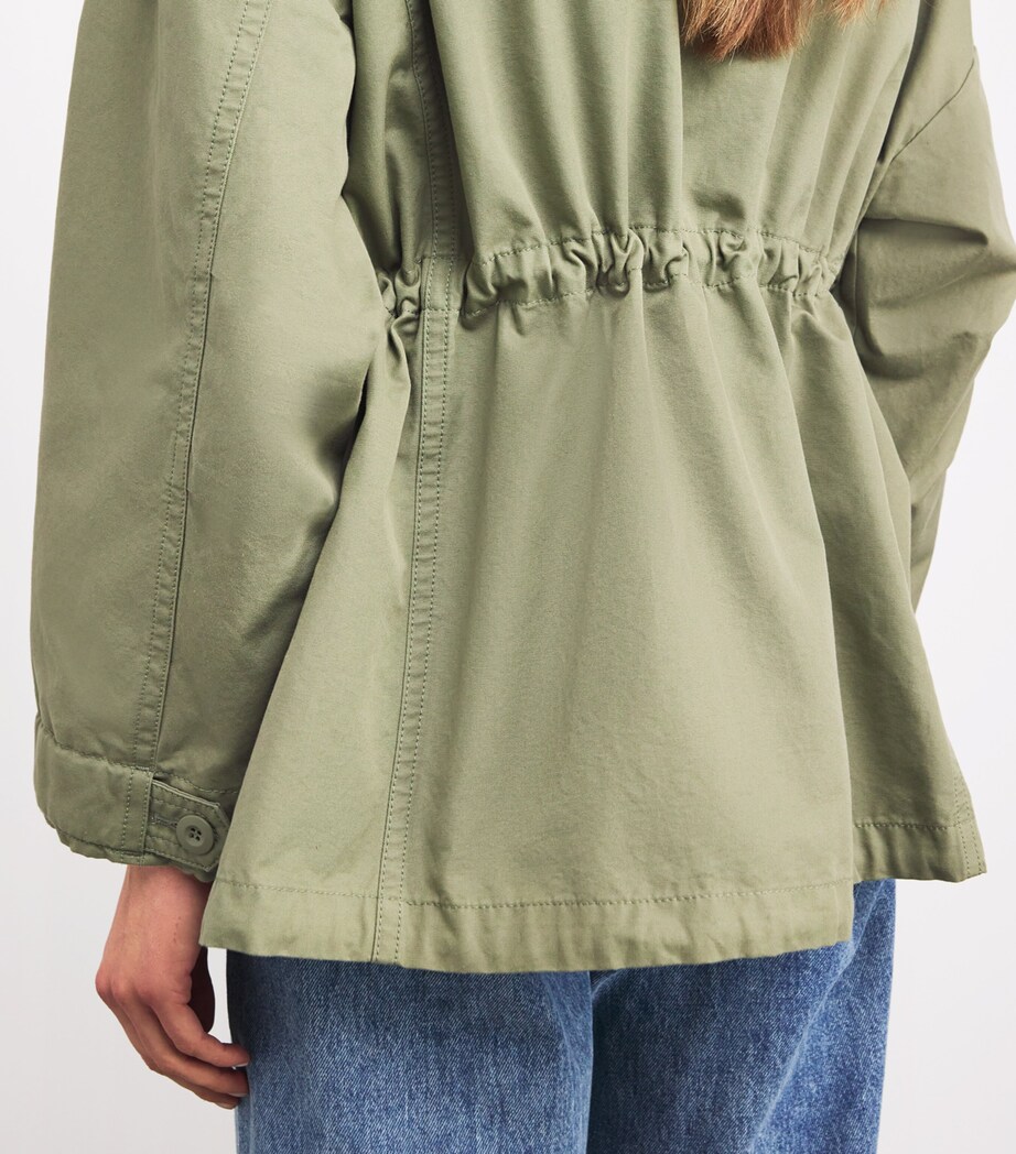 High-Neck Utility Jacket SAGE GREEN Image 6