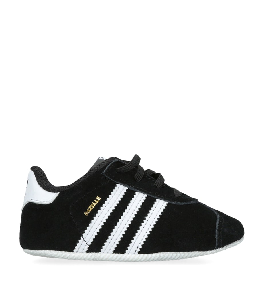 Gazelle Crib Sneakers BLK/WHITE Image 1