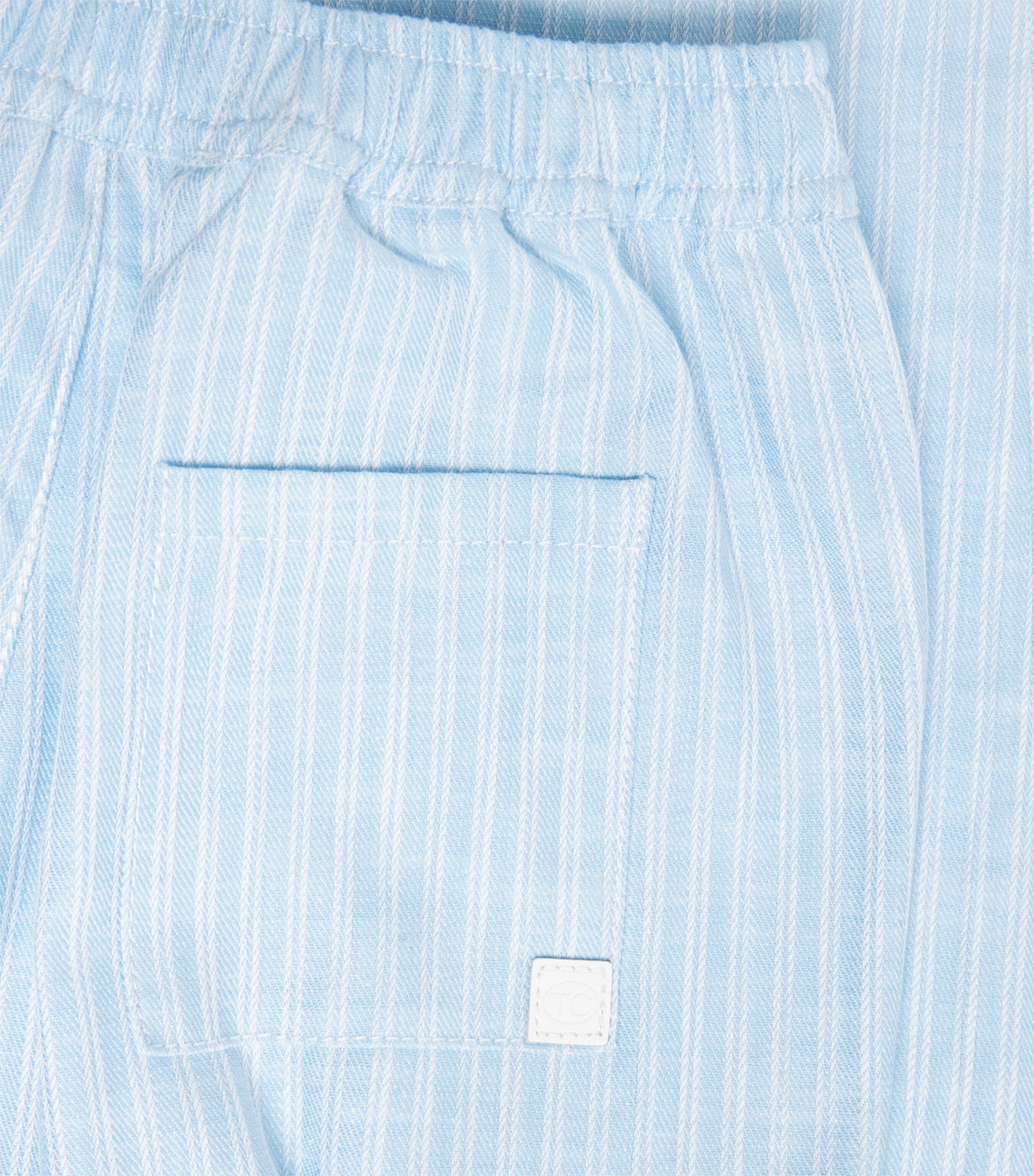 Cotton Stripe Drawstring Trousers (5-12 Years) 44NUAGE Image 3