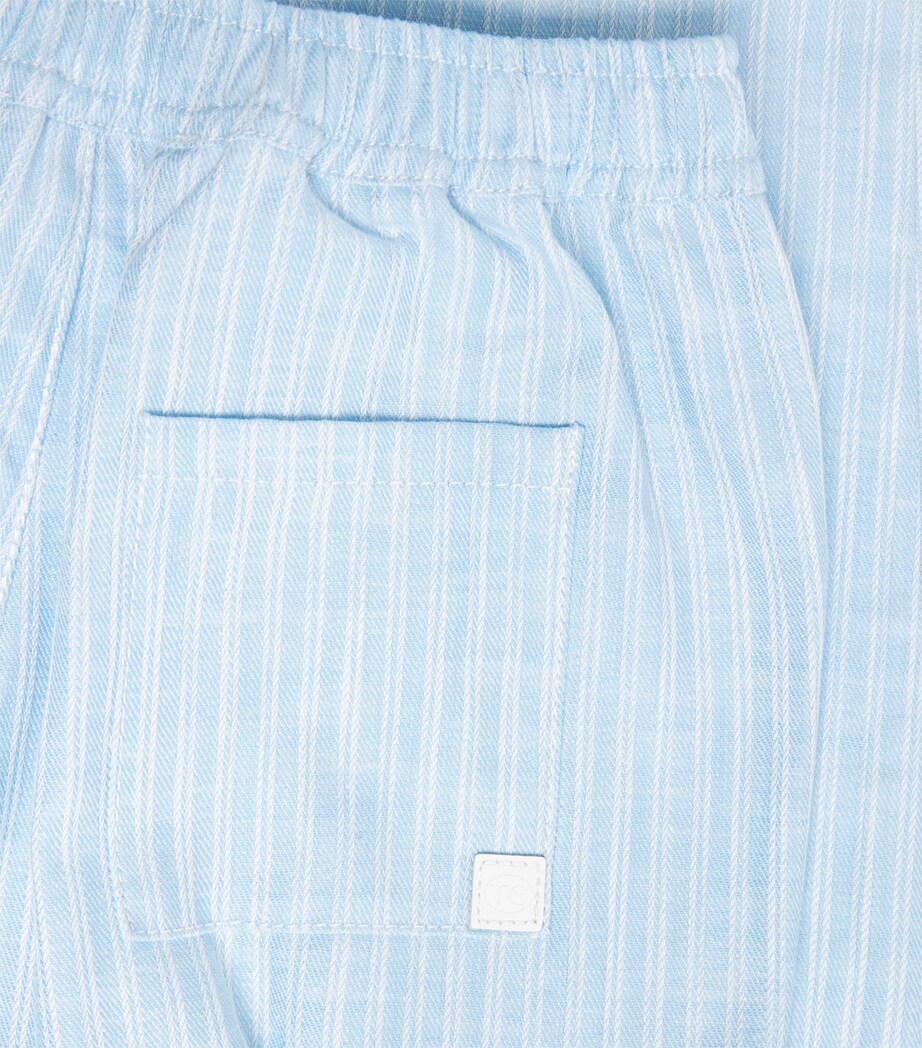 Cotton Stripe Drawstring Trousers (5-12 Years) 44NUAGE Image 3