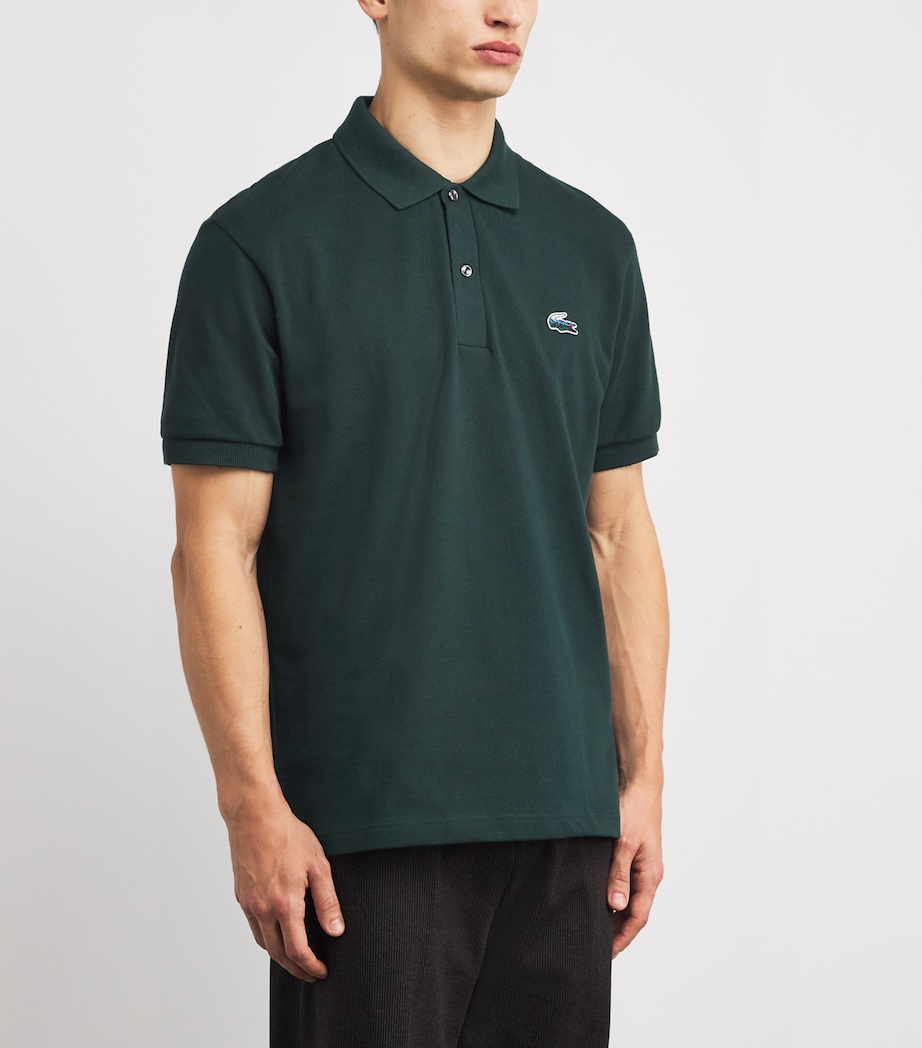 Cotton Logo Polo Shirt GREEN Image 3