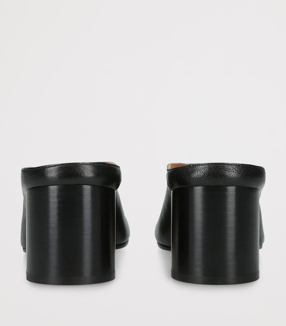 Leather Tabi Heeled Mules 60 BLACK Image 2