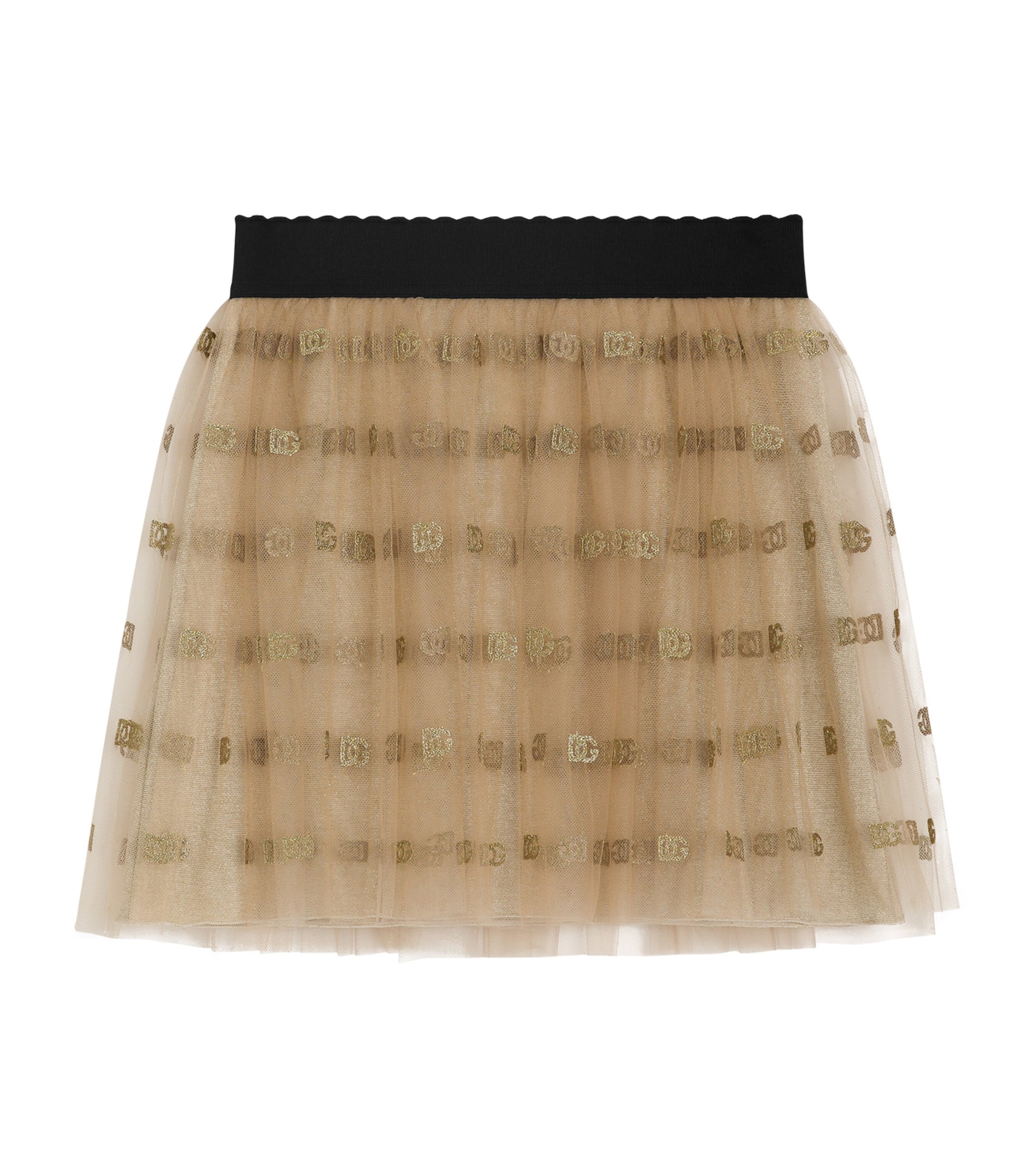 DOLCE & GABBANA TULLE DG LOGO SKIRT