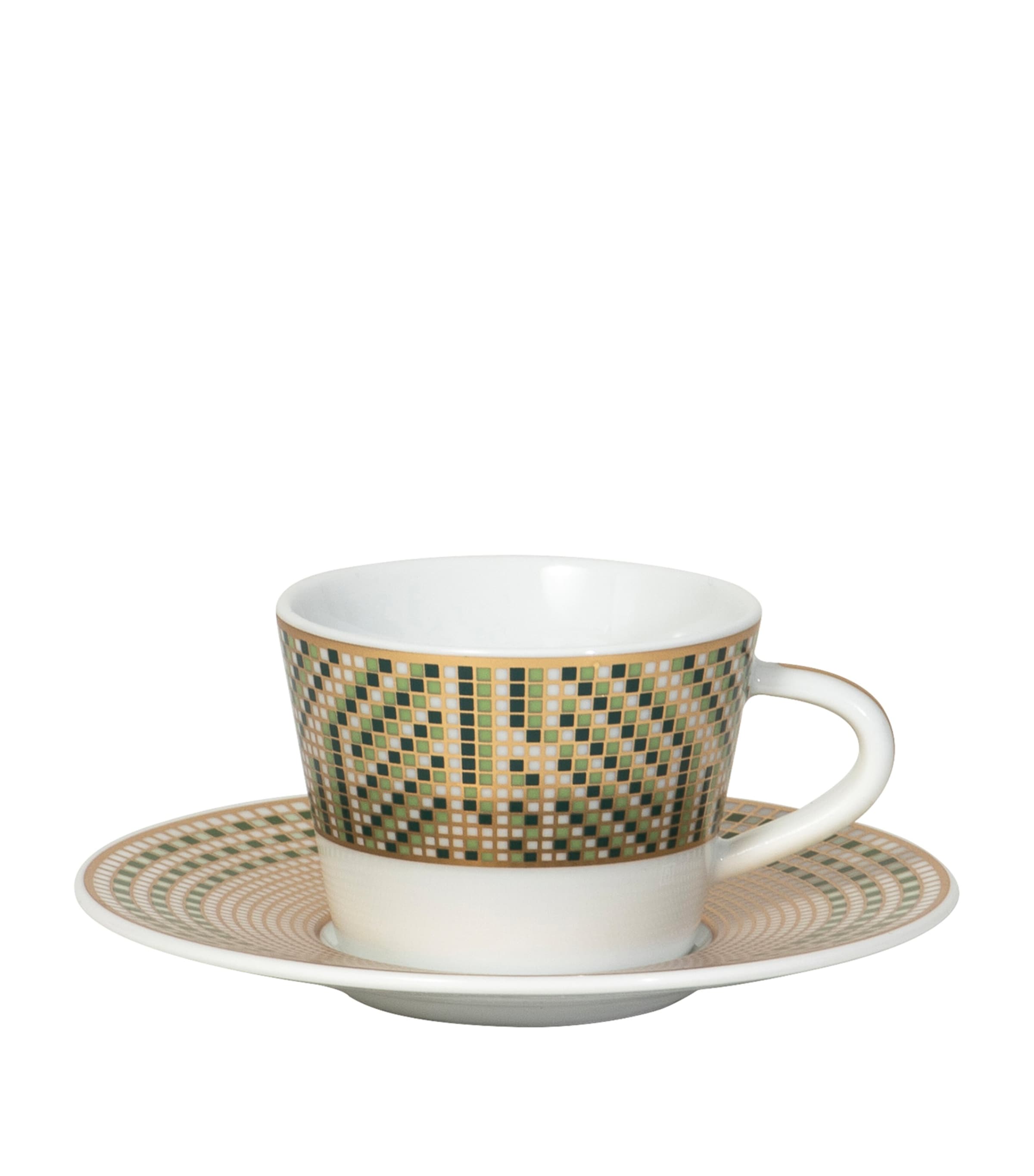 Porcelain Augusta Espresso Cup and Saucer OR ET VERT Image 3