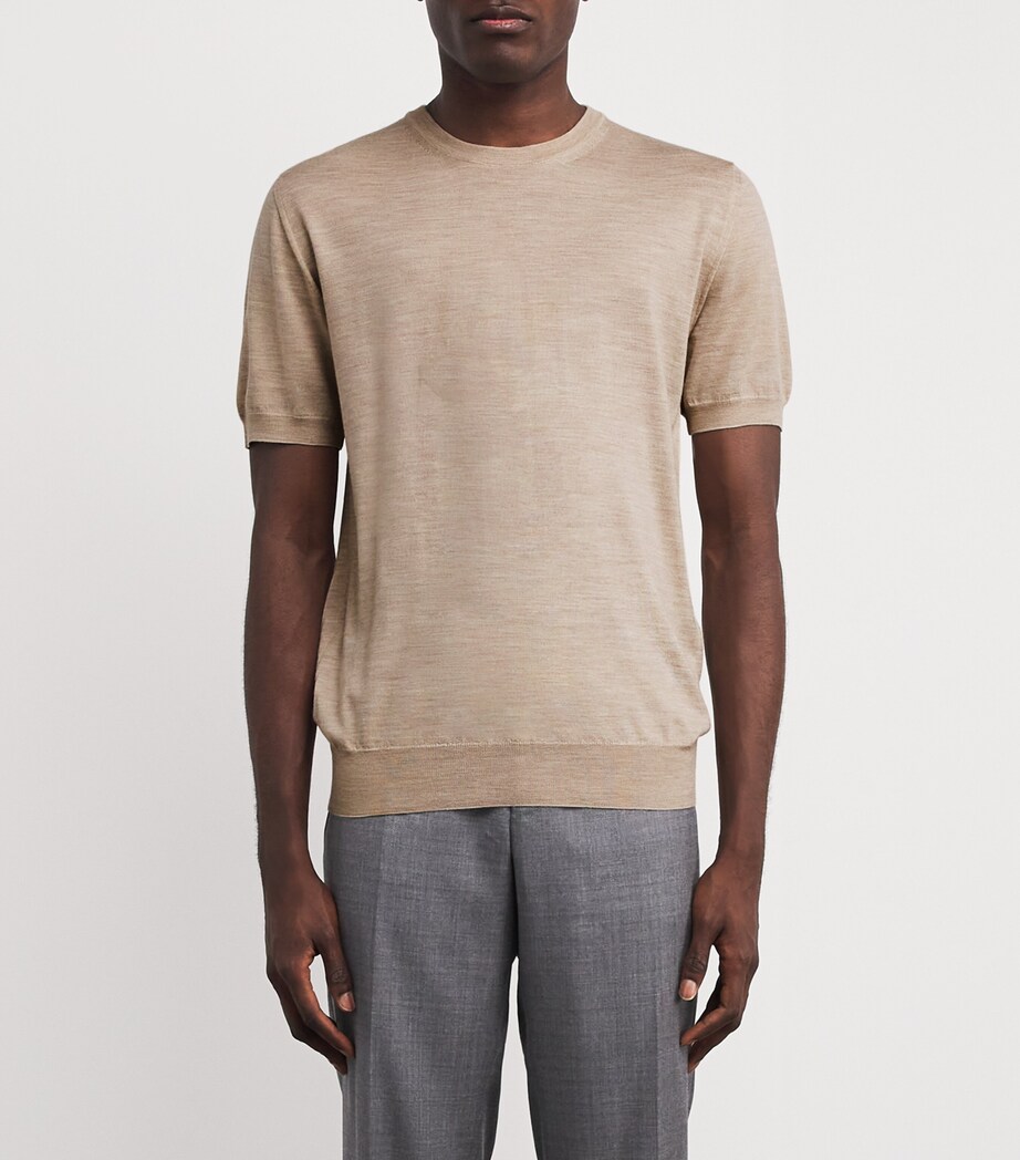 Virgin Wool T-Shirt 150 BEIGE Image 3