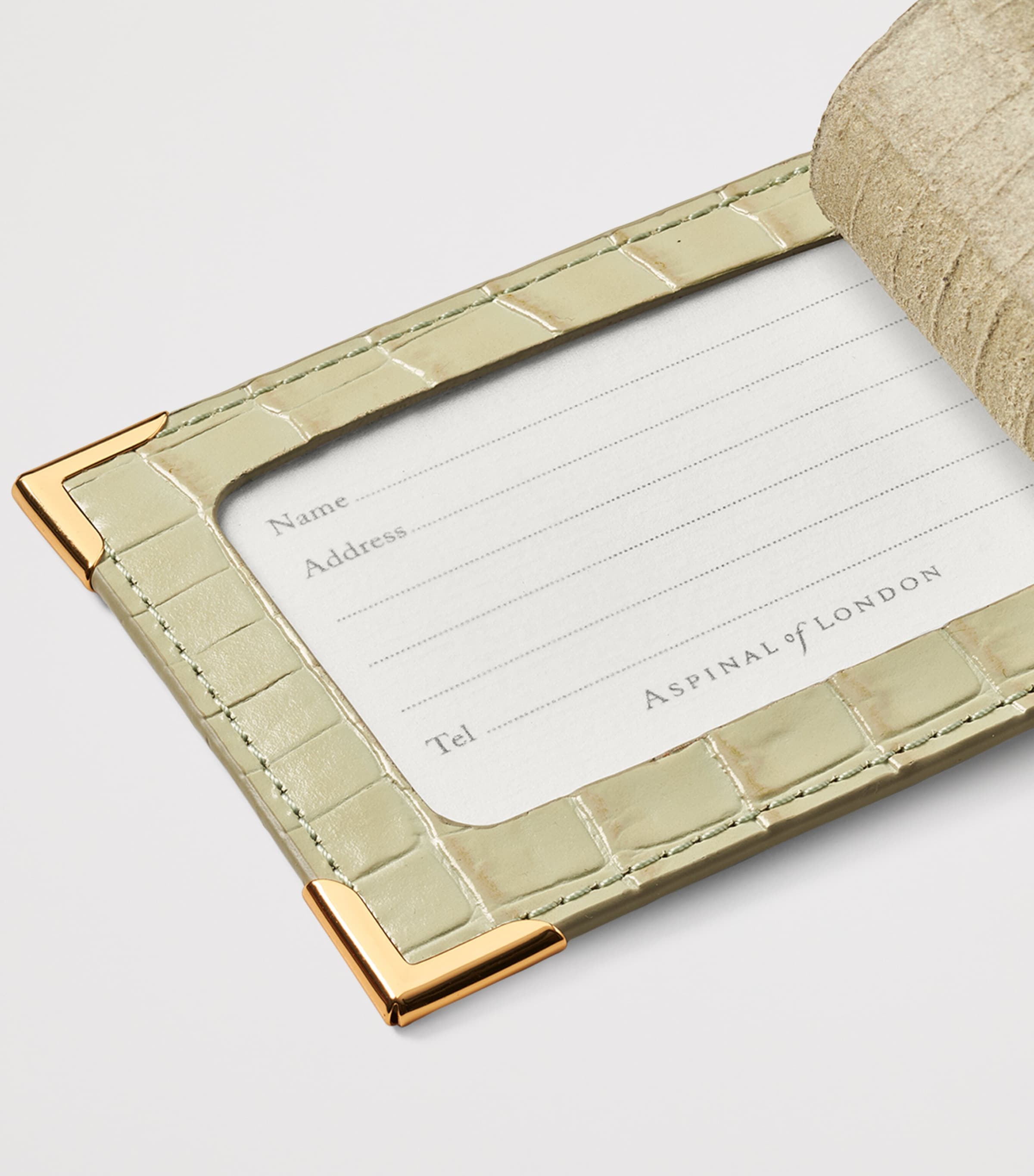 Leather Luggage Tags (Set of 2) PISTACHIO Image 3