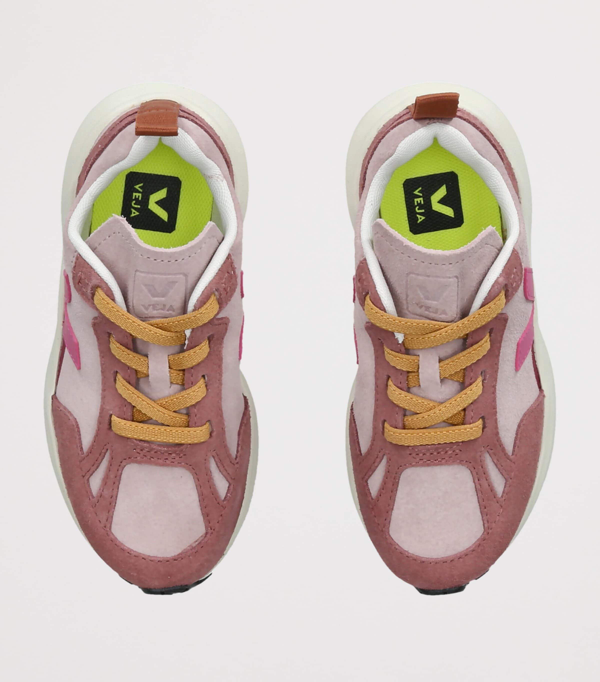 Veja Kids Suede Canary Sneakers Pink Comb Image 3