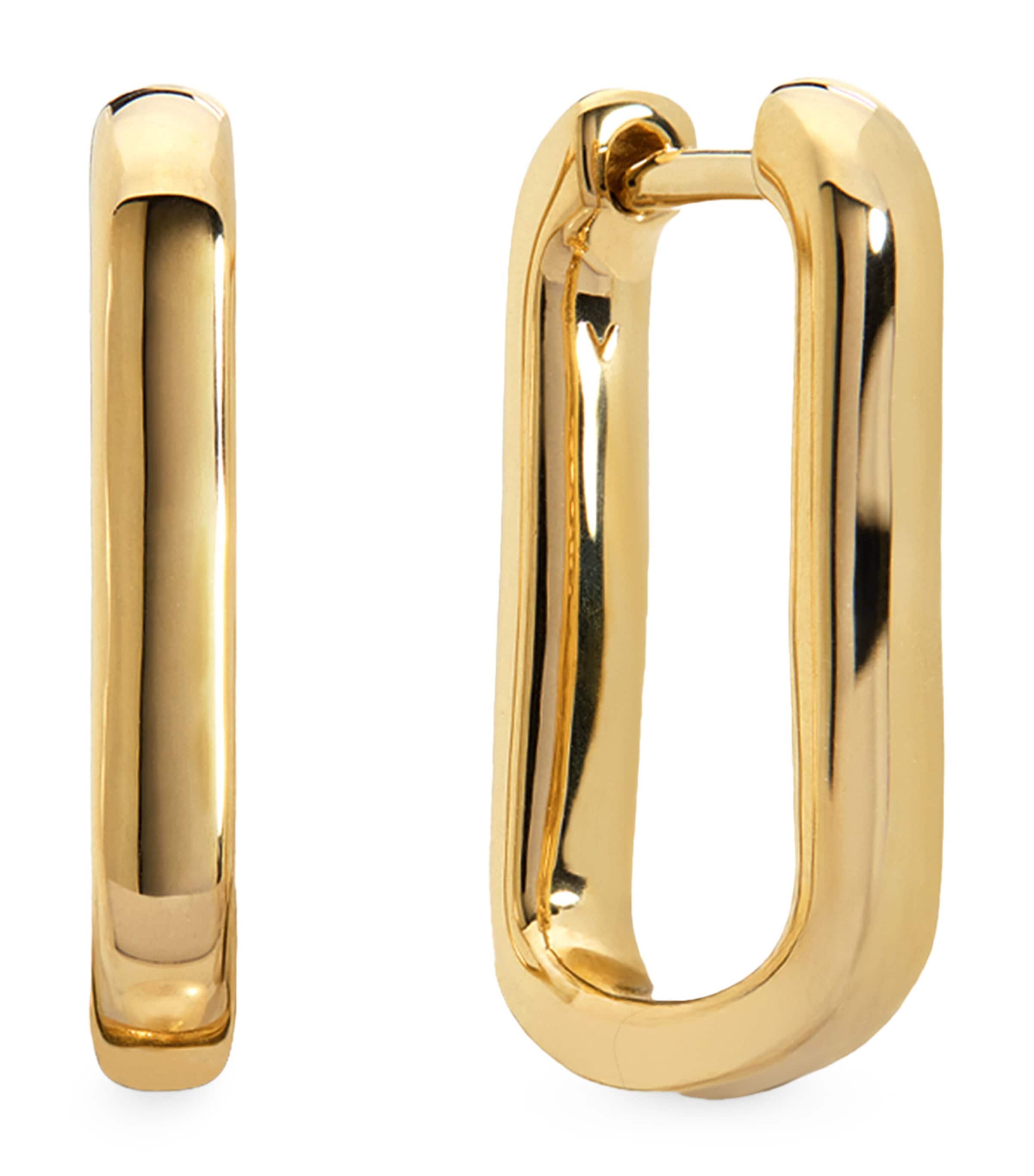 Monica Vinader Gold Vermeil Mini Alta Huggie Earrings Gold Vermeil Image 1