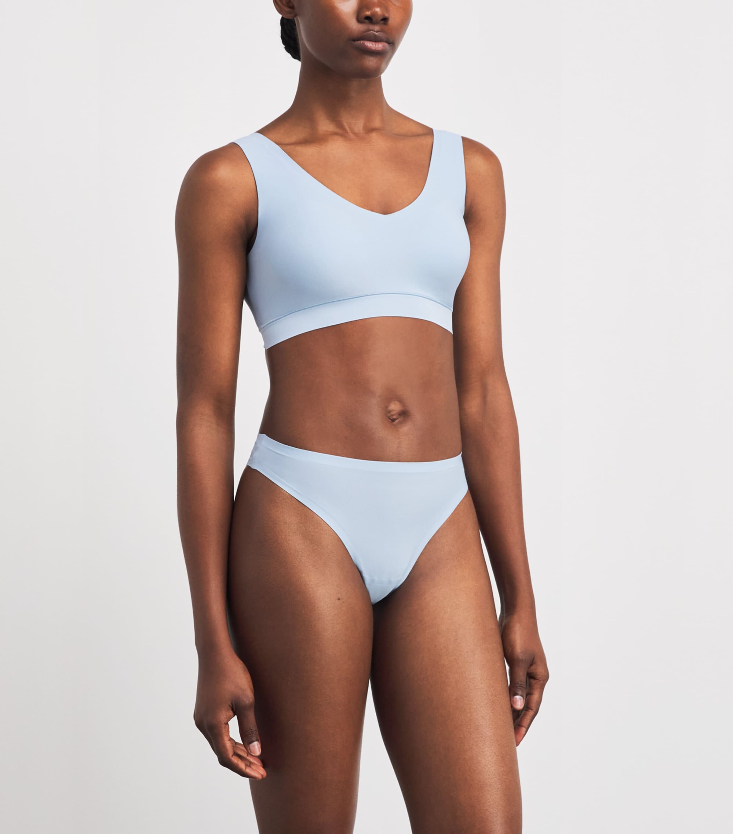 Chantelle Womens SoftStretch Thong Icy Powder Blue Image 2