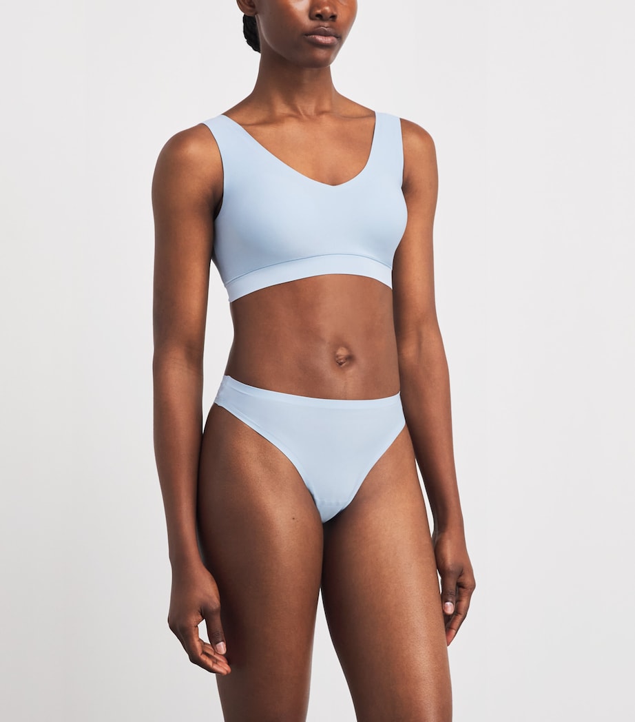 Chantelle Womens SoftStretch Thong Icy Powder Blue Image 2
