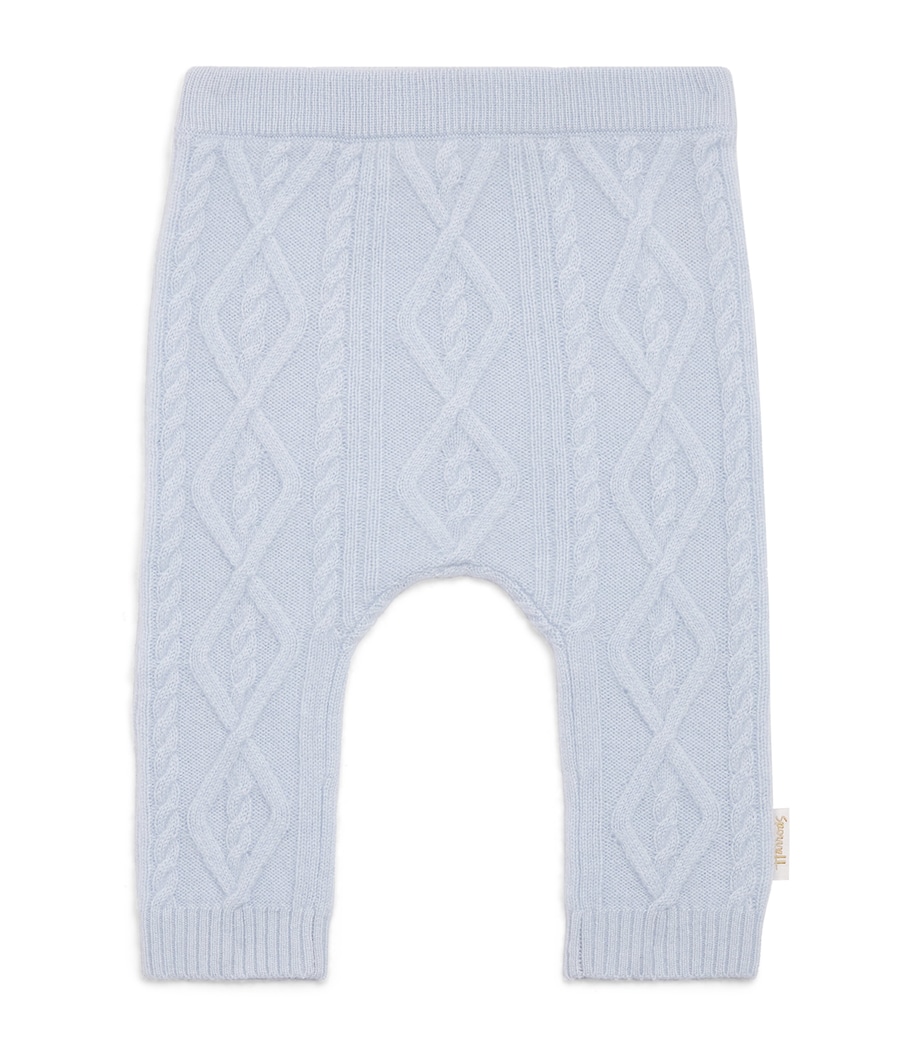 Cashmere Cable-Knit Trousers (0-18 Months) BLUE Image 1