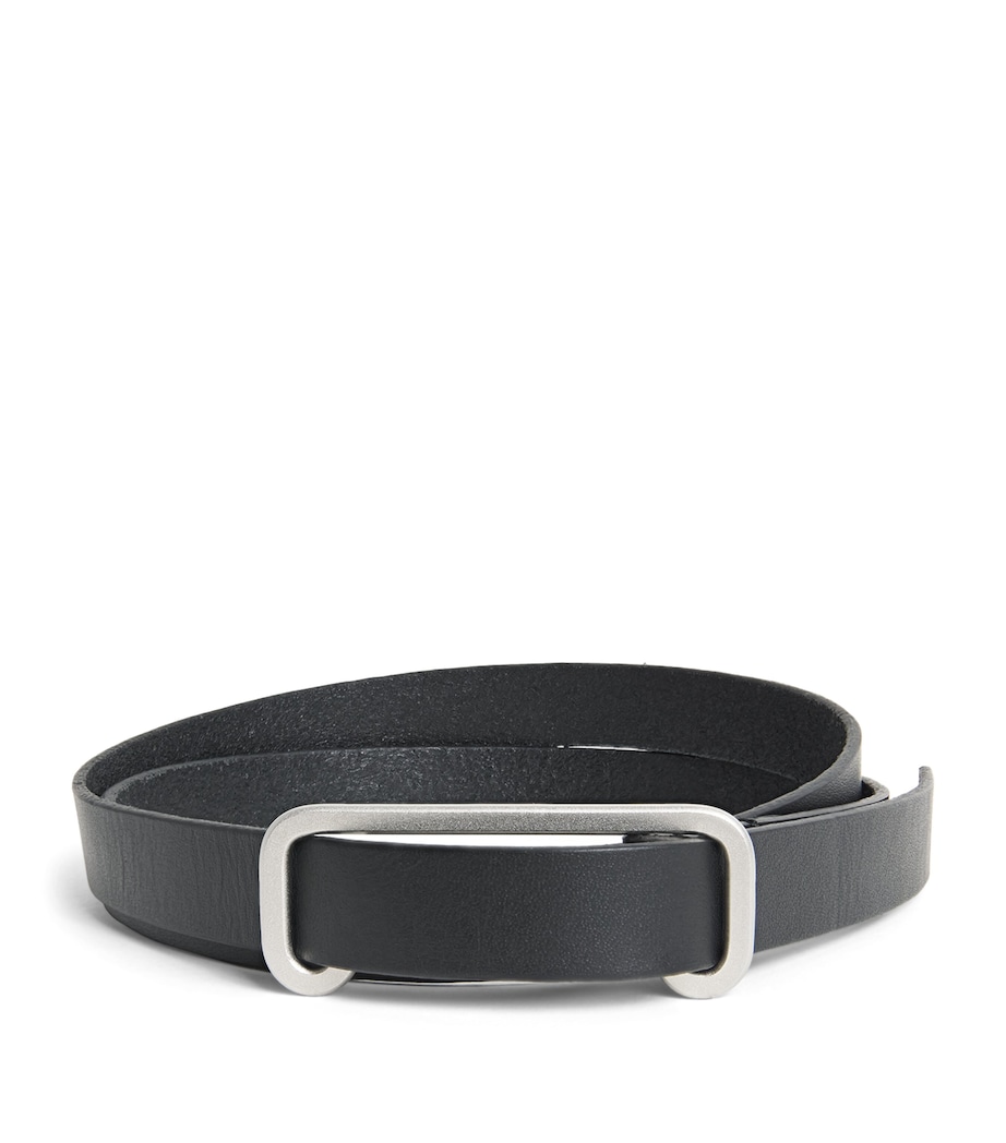 Issey Miyake Leather Solid Belt Black Image 1