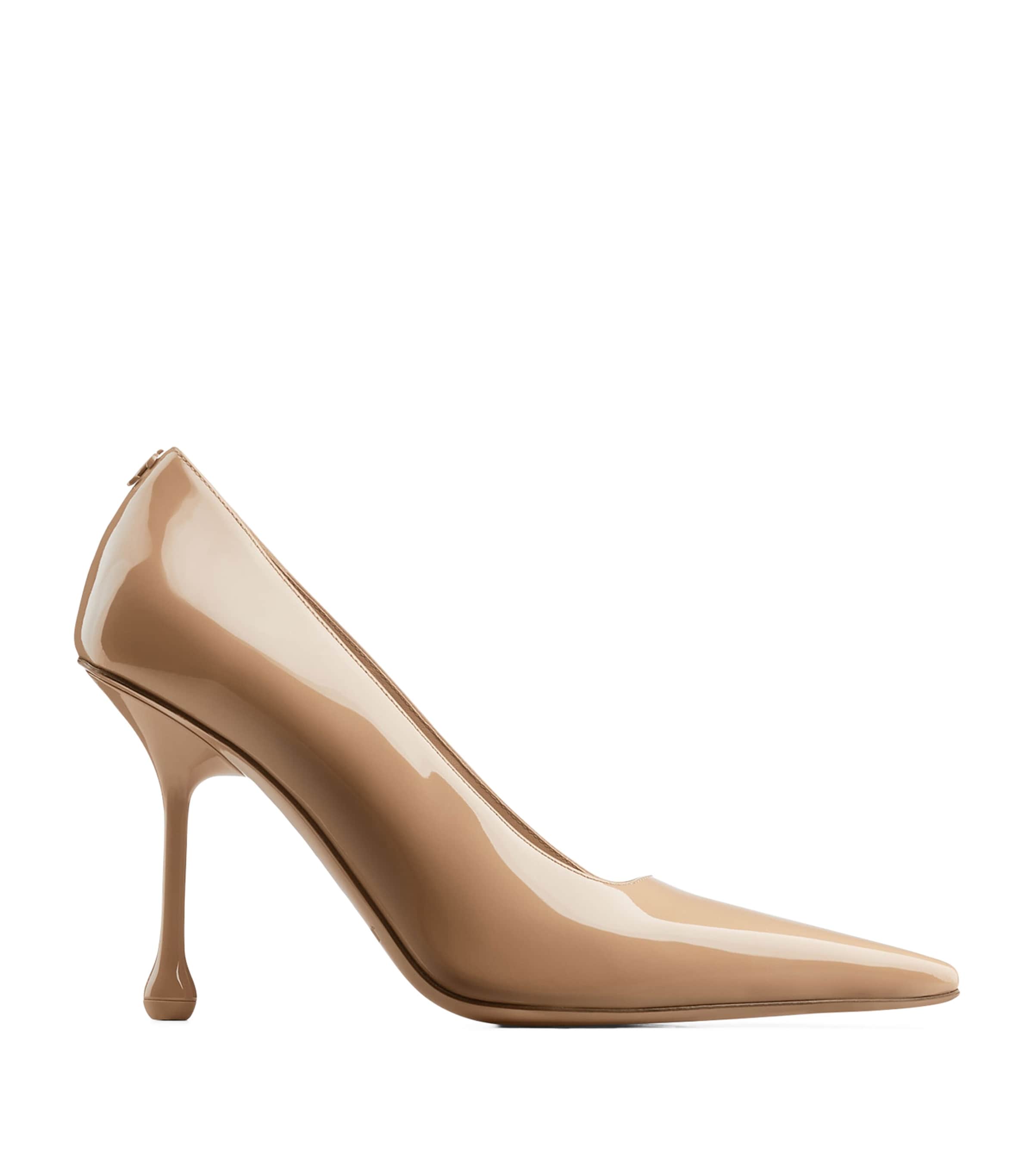 Shop Jimmy Choo Ixia 95 Patent Leather Pumps In Beige