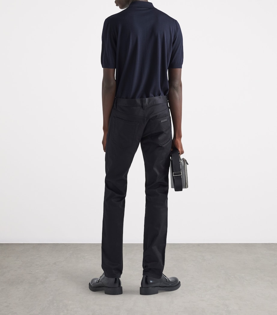 Stretch-Drill Tapered Jeans F0557 Image 5